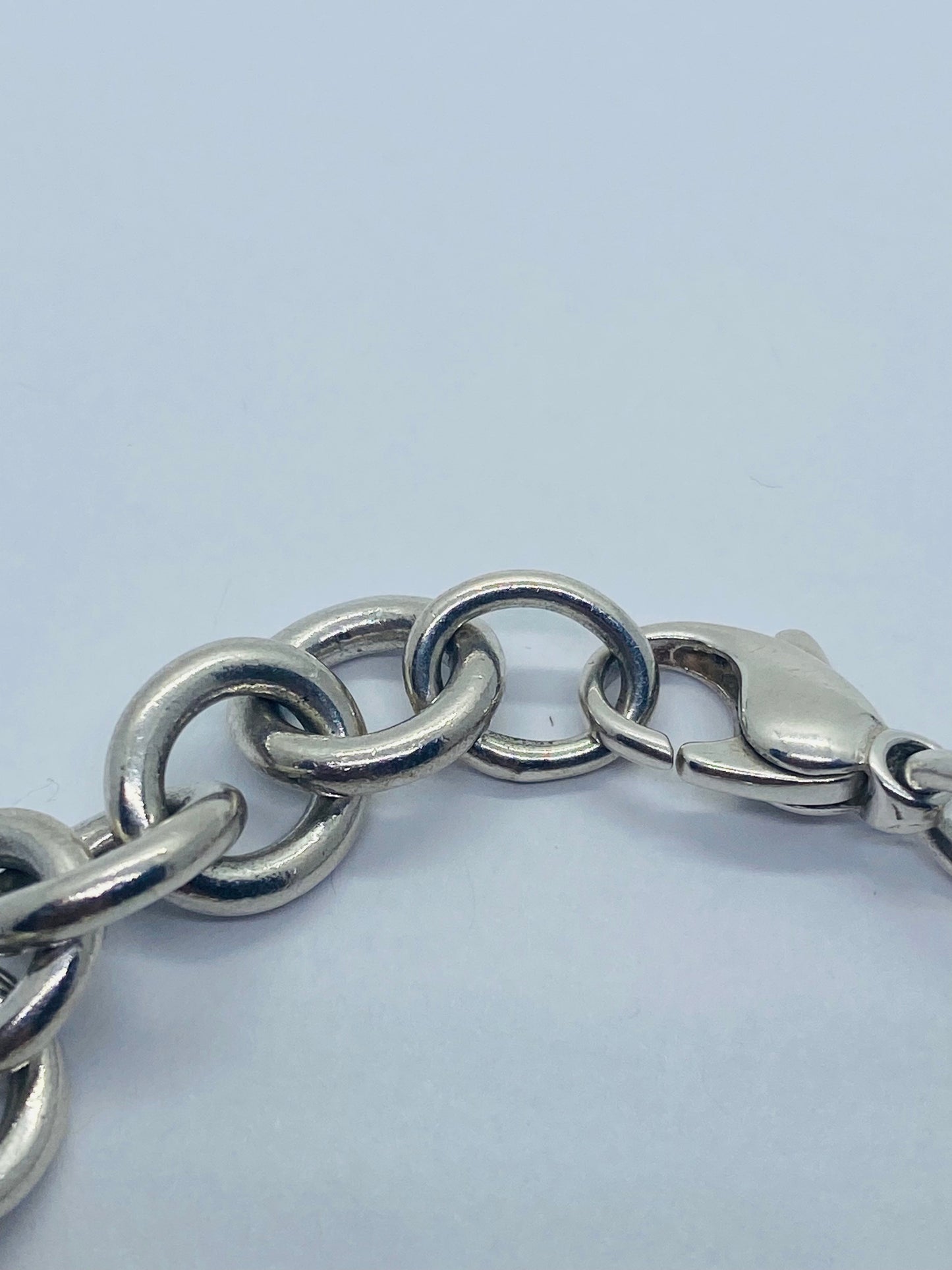 7.5” Tiffany & Co Sterling Silver Unisex Rolo Round Link Chain Bracelet Hallmark