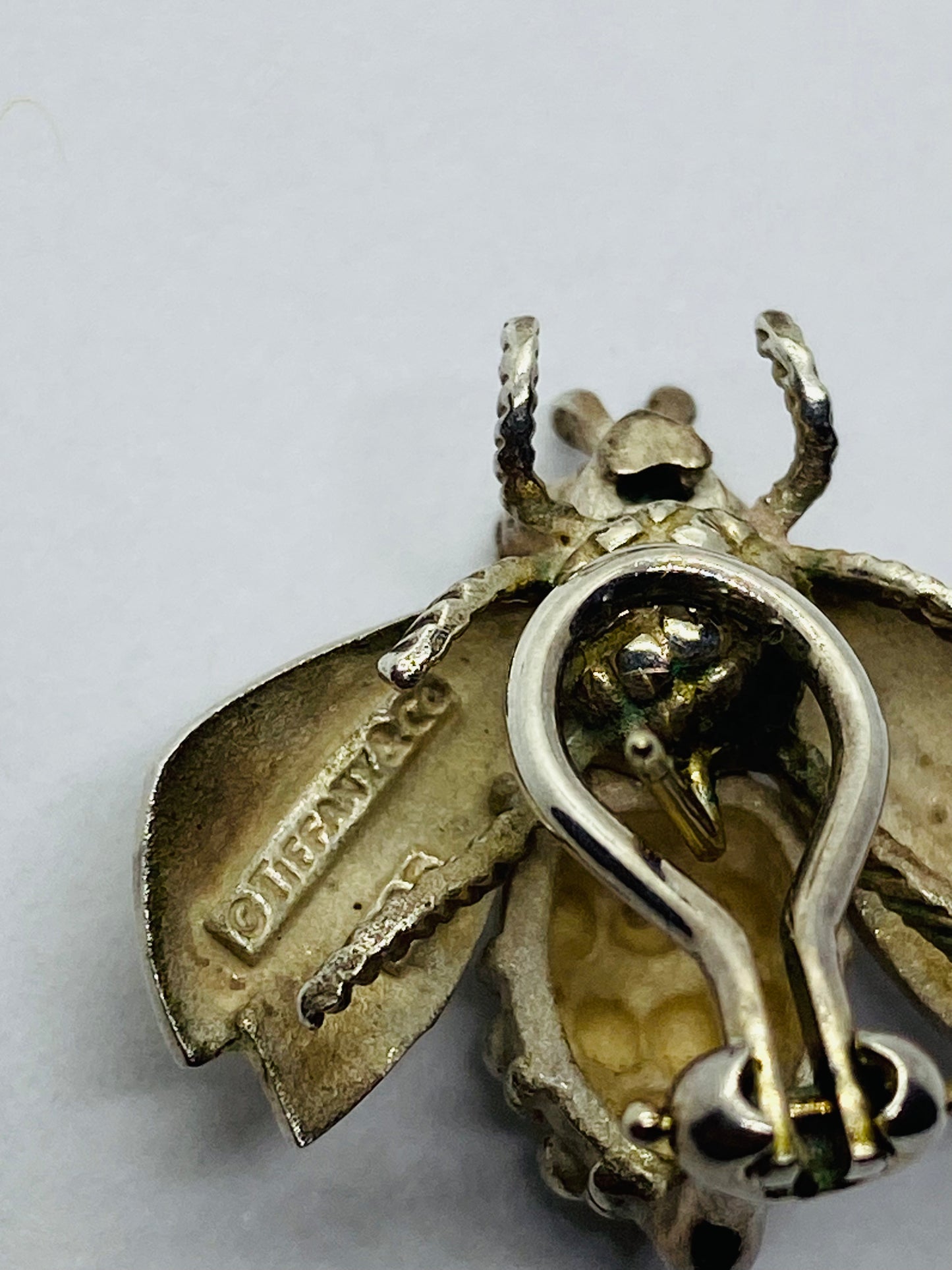 Tiffany & Co RARE Bumble Bee Clip On Earrings 23x26MM Sterling Silver 925