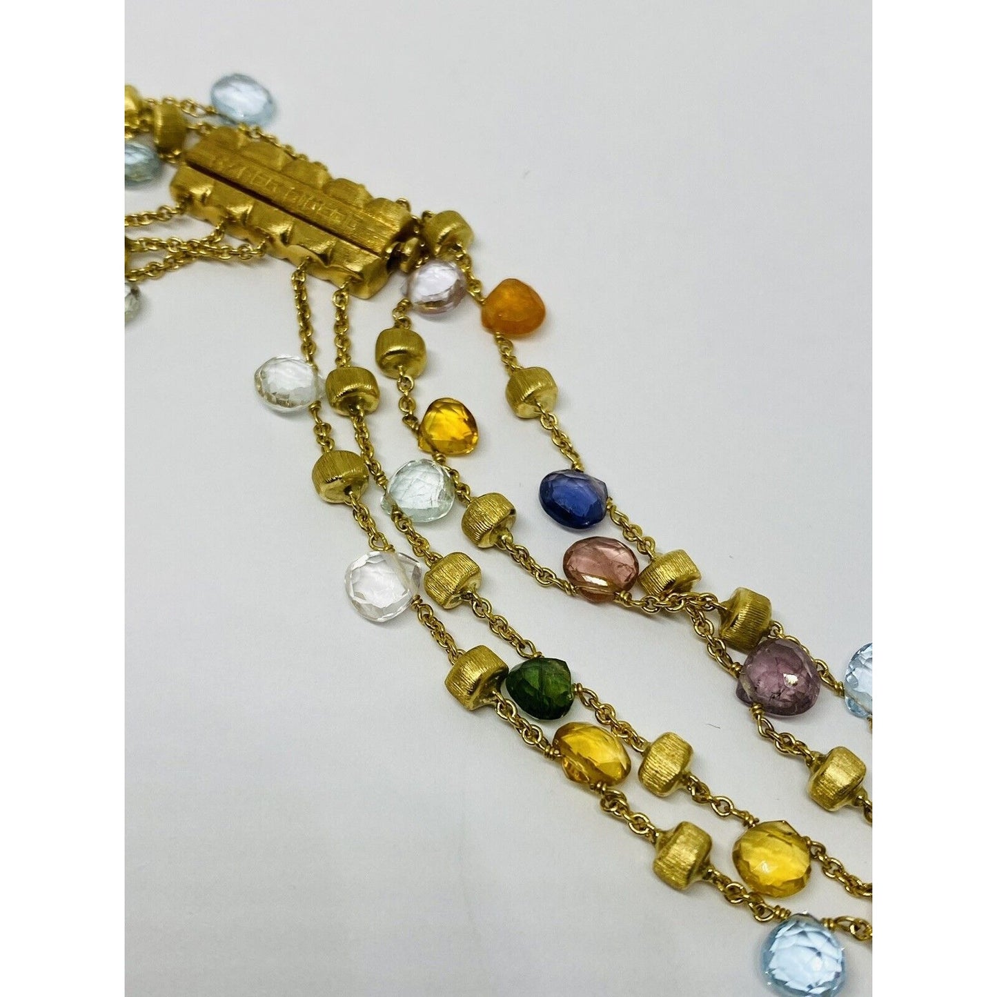 MARCO BICEGO PARADISE MULTISTONE MULTI 5 STRAND BRACELET 18K 750 7”
