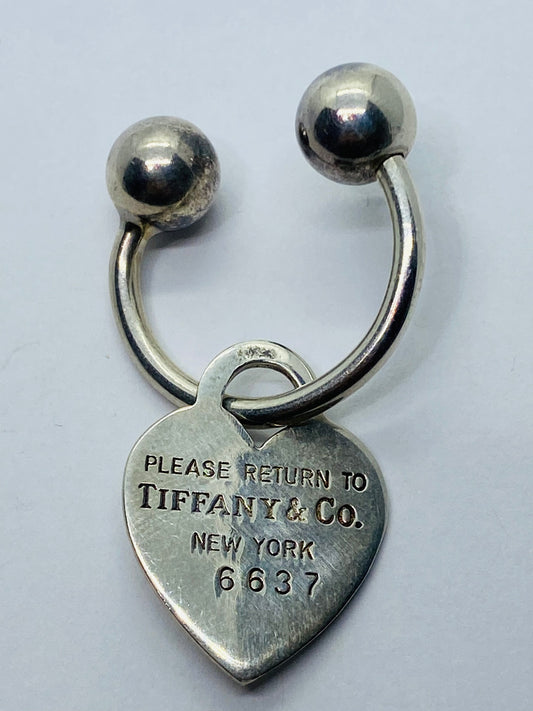 Authentic Horseshoe Key Ring with Please Return to Tiffany & Co Heart Tag