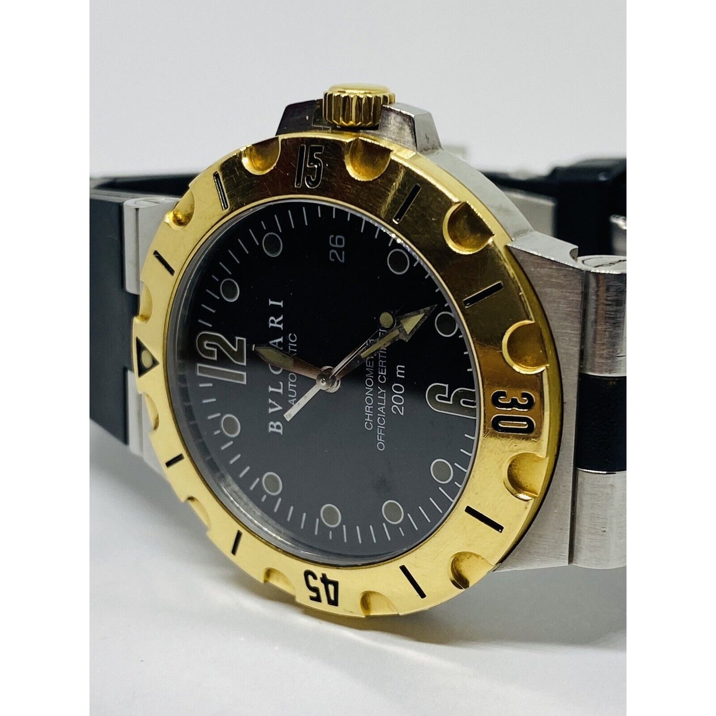 Bulgari SD 38 SG Steel & Gold Diagono Professional. Runs Perfect. Authentic.