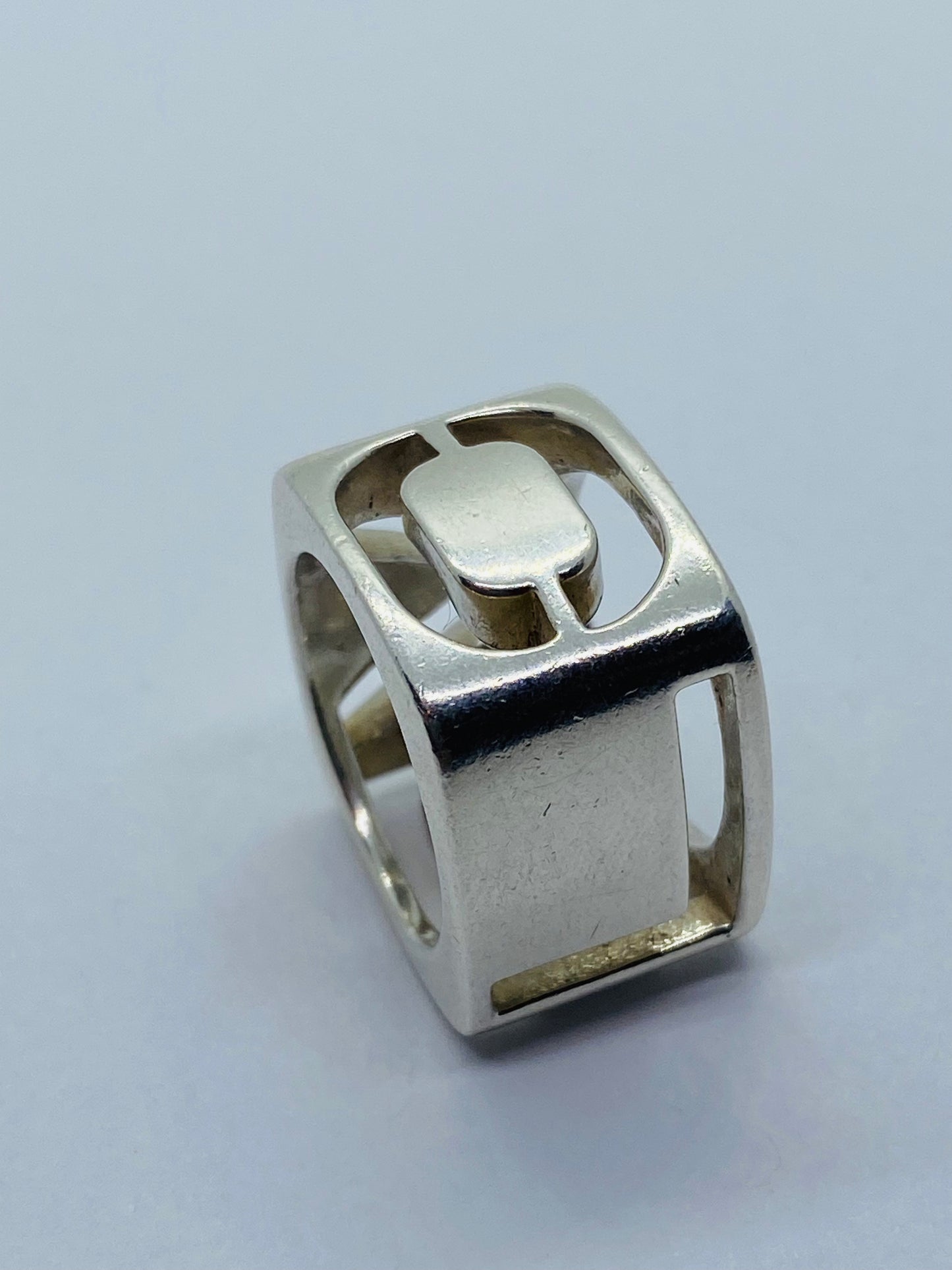 TIFFANY & CO DONALD CLAFLIN ERA STENCIL LOVE RING 925 STERLING SILVER 4.75 POUCH