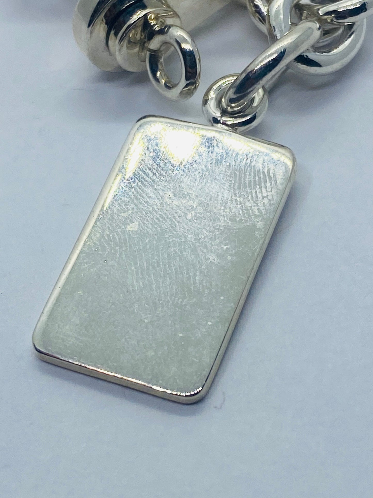 Tiffany & Co VINTAGE Shackle and ID  Tag Key Ring KEYRING, KEYCHAIN 3.25”