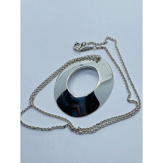 Tiffany & Co Frank Ghery Morph Necklace 1.5" by 1.25" 16"