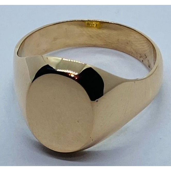 14K Rose Gold Signet Ring Size 10