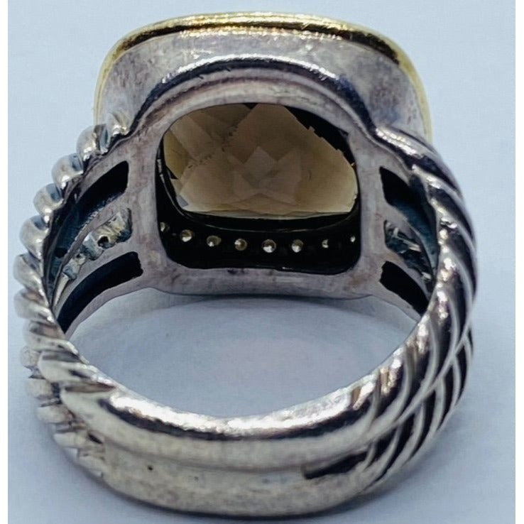 David Yurman Smokey Topaz Sterling 925 18K 750 Albion