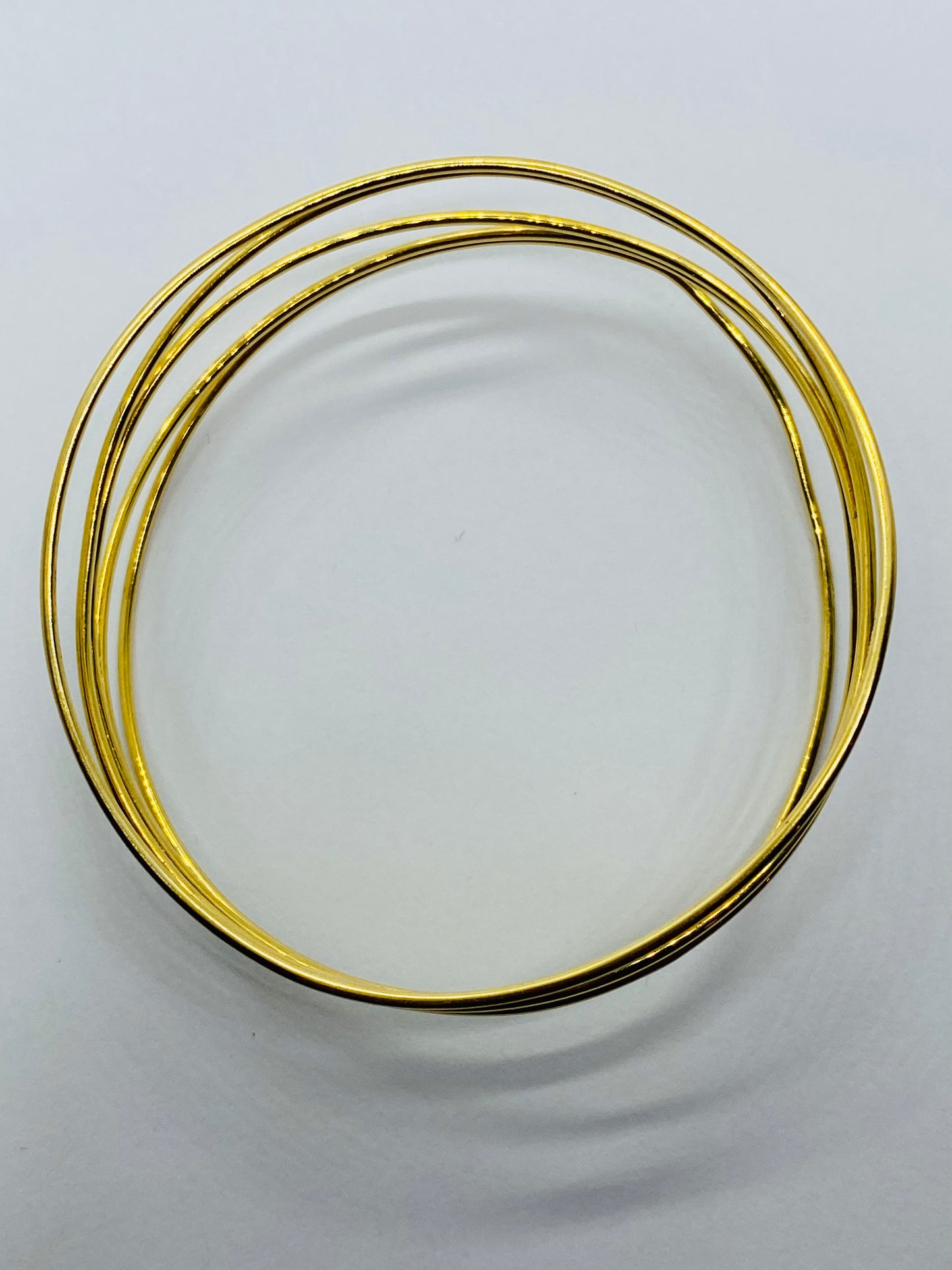 Authentic Tiffany & Co. Elsa Peretti 18k Wave 5 Row Bracelet Bangle Yellow Gold