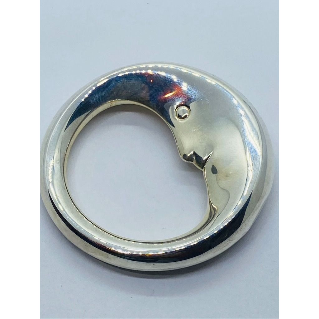 Tiffany & Co. Silver Man in the Moon Baby Rattle Pouch