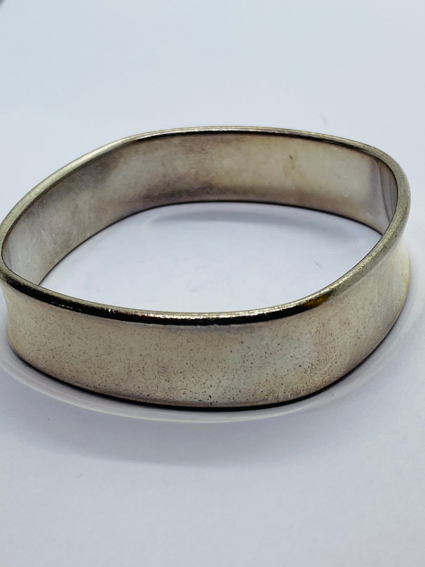 Tiffany & Co. Sterling Silver 1837 Square Cushion Bangle Bracelet