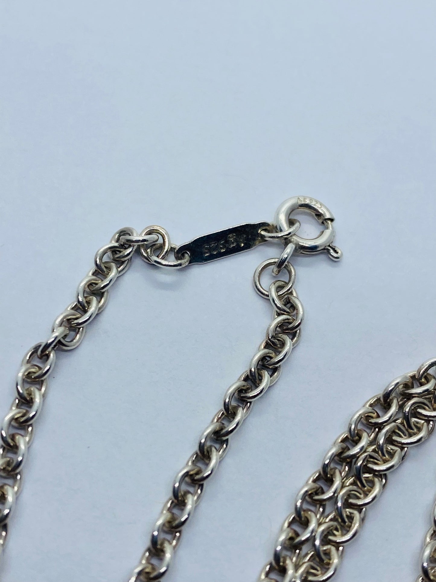 20” Tiffany & Co 3mm Large Link Rolo Chain Necklace in Sterling SilverPouch