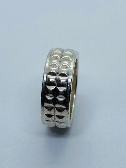 Tiffany & Co. 925 Sterling Silver Ring Studded Band Sise 8 Germany