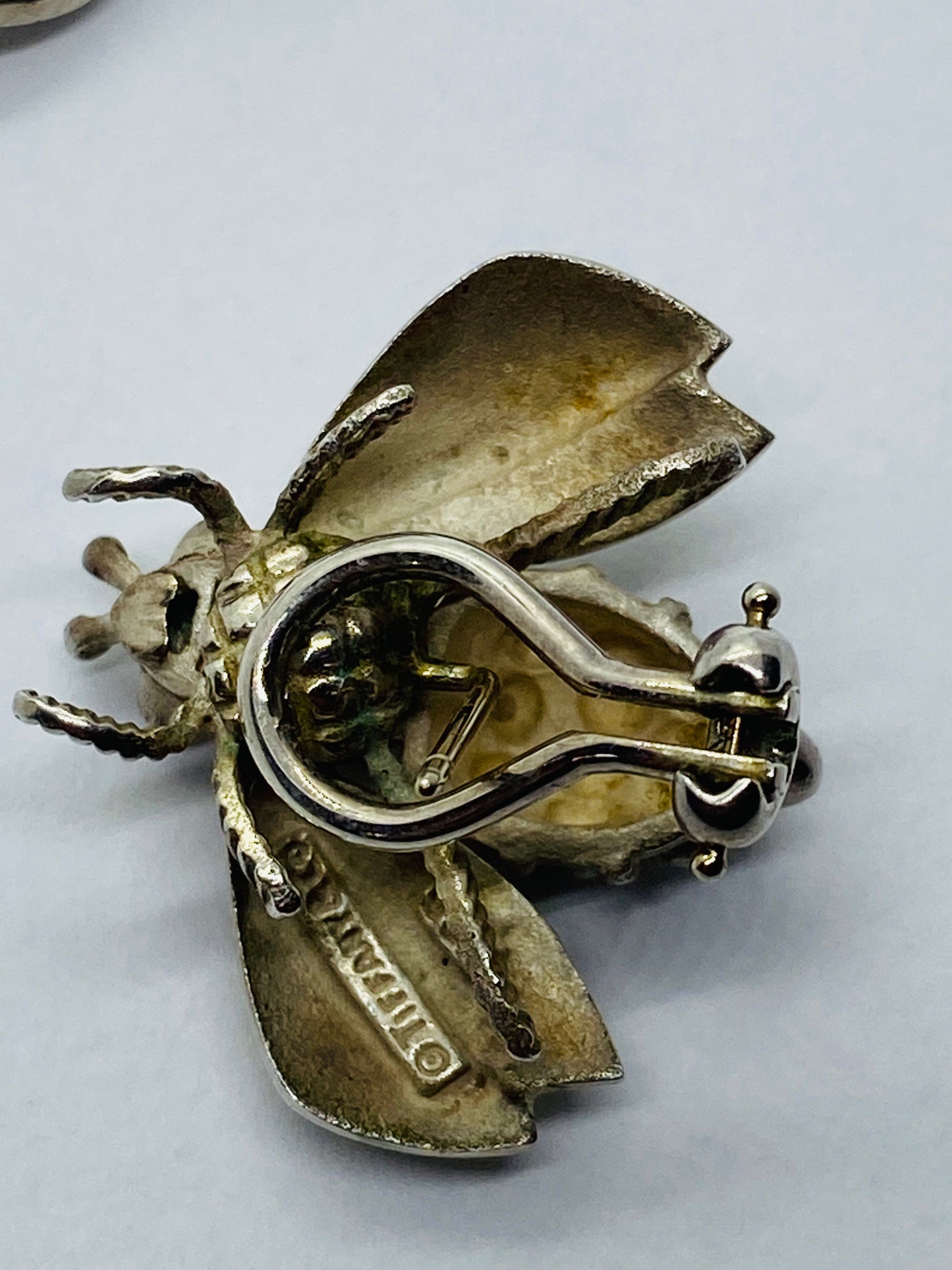 Tiffany & Co RARE Bumble Bee Clip On Earrings 23x26MM Sterling Silver 925