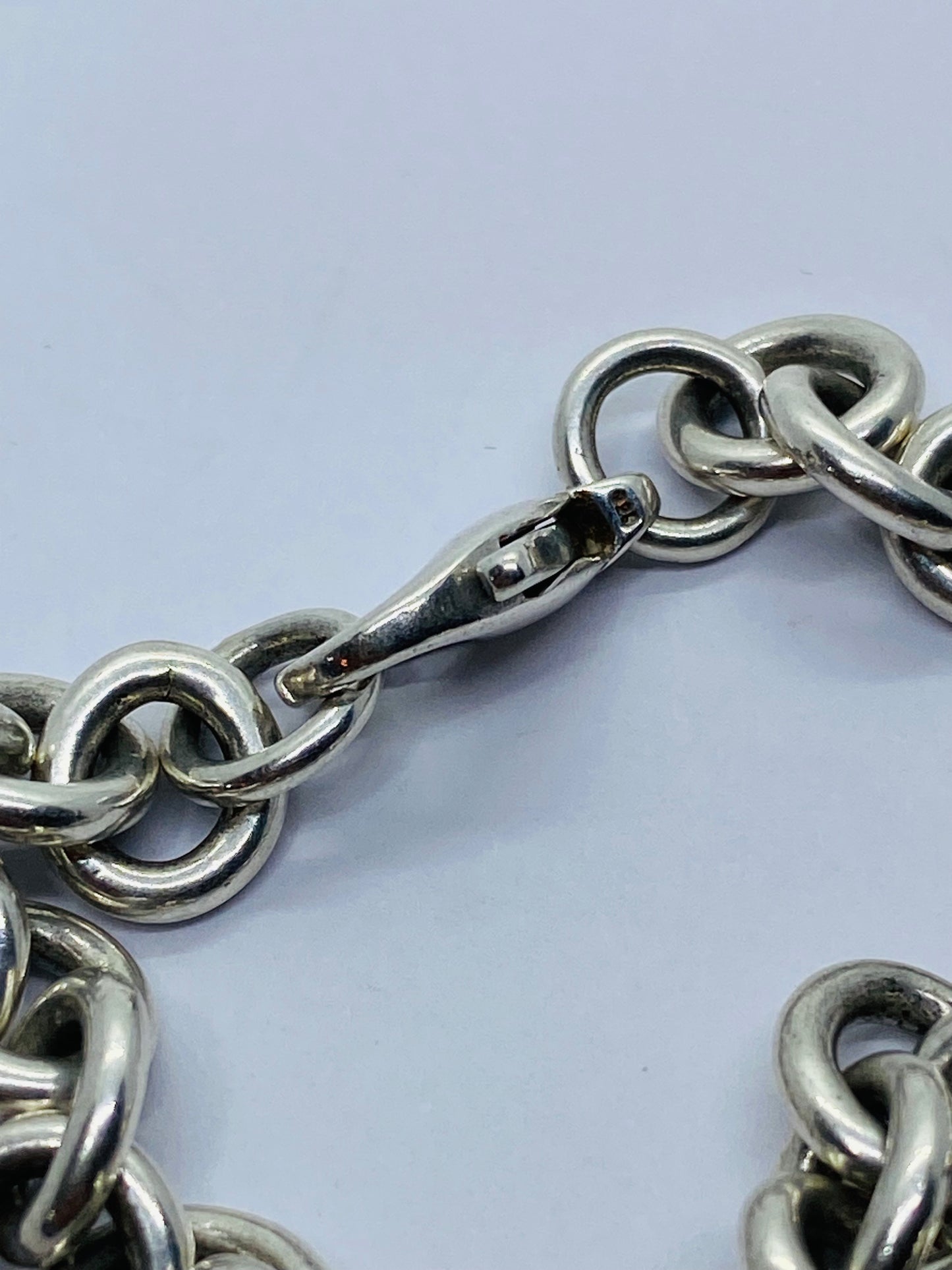 Tiffany & Co Sterling Silver Letter A Alphabet Initial Padlock Bracelet 8”