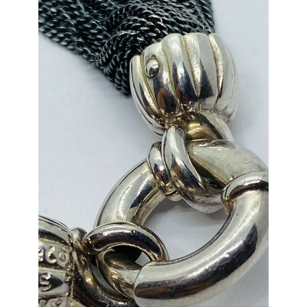 Tiffany & Co Braided Multi Strand 925 Sterling 8" Silver Bracelet