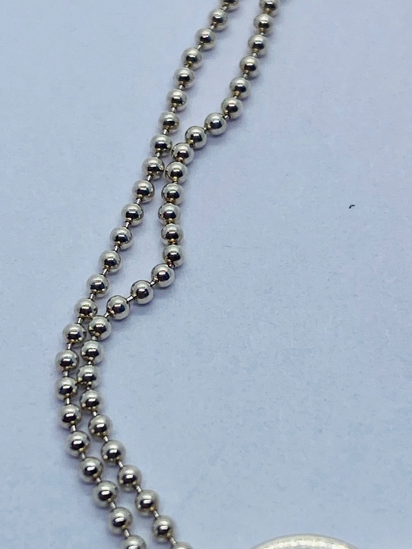 Tiffany & Co Silver Luck Shamrock Irish 4 Leaf Clover Charm Pendant Necklace 16”