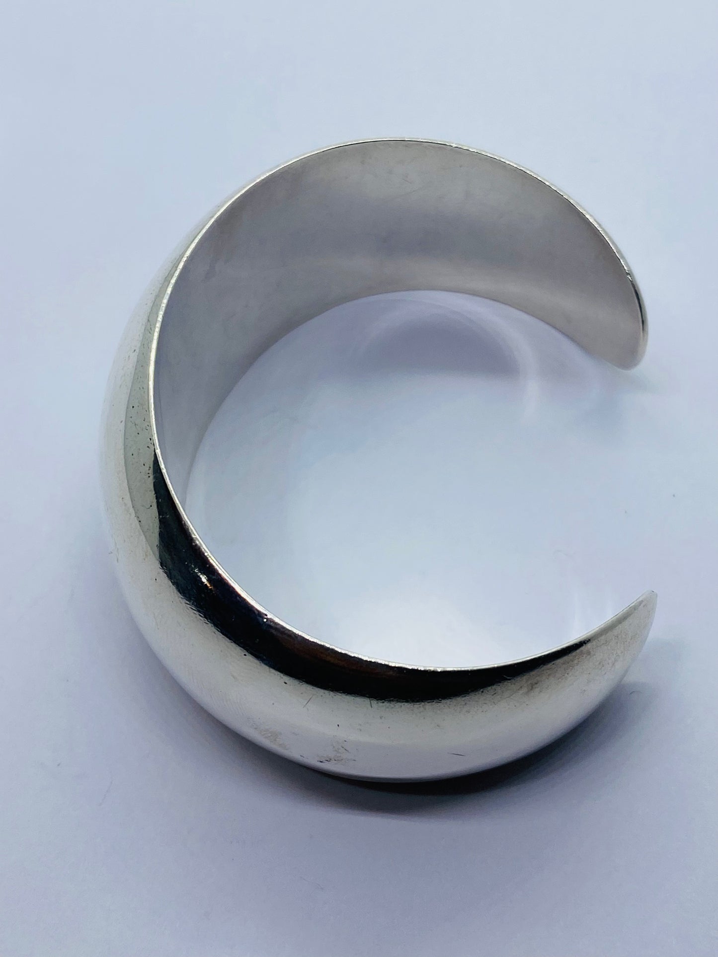 TIFFANY & CO STERLING SILVER Bangle Bracelet Wide Cuff 925 Silver Italy 6.5”