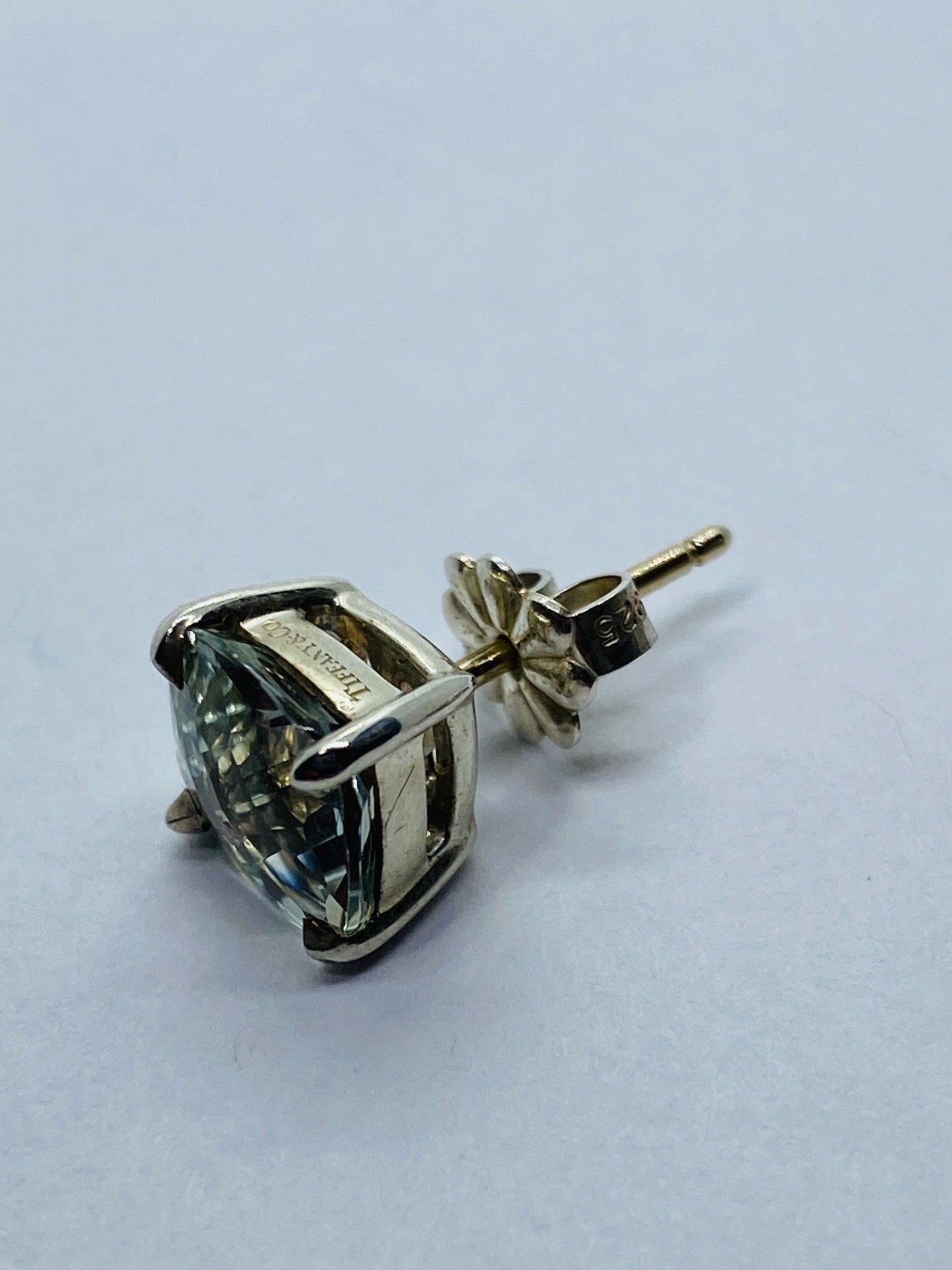 Tiffany & Co. Prasiolite Sparkler Earrings Sterling Silver RARE