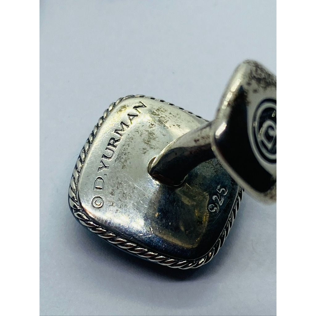 David Yurman Streamline Cuff Links Hematite Sterling Silver