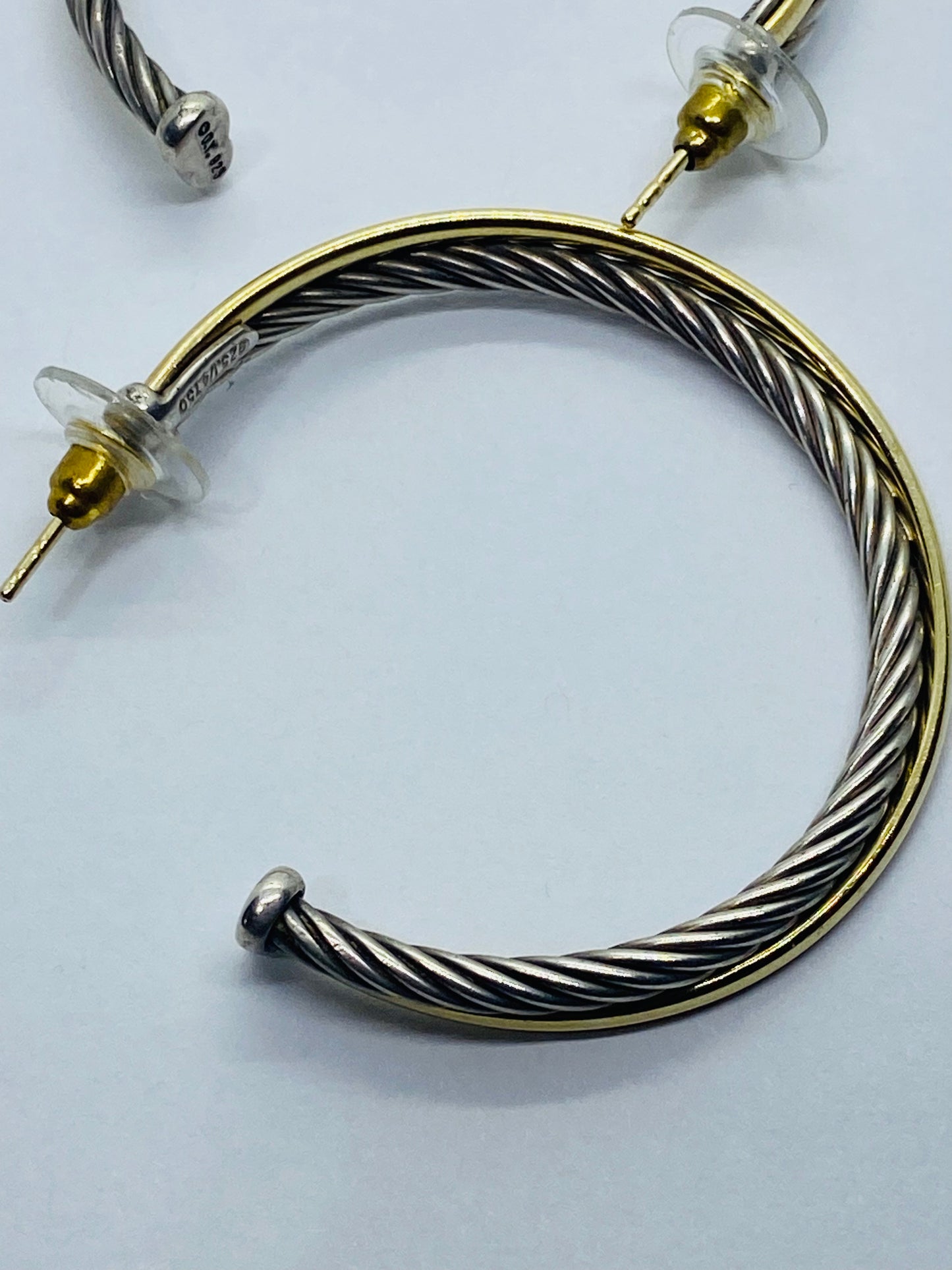 David Yurman Crossover Collection XL Hoop (44MM) Earrings Yellow Gold