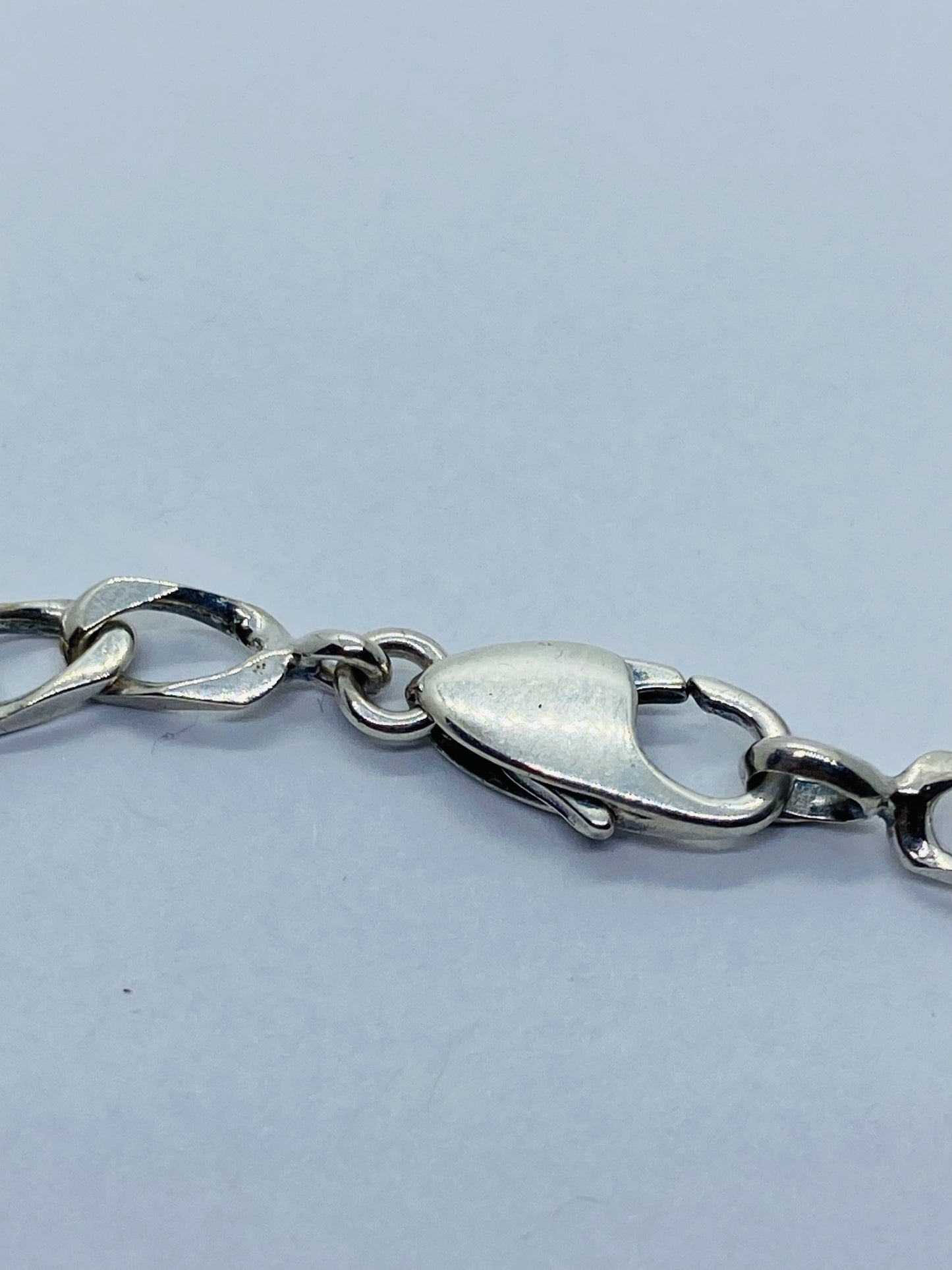 Tiffany & Co. 925 Sterling Silver Italy Bar Flat Link Bracelet 4MM Wide 7.25”