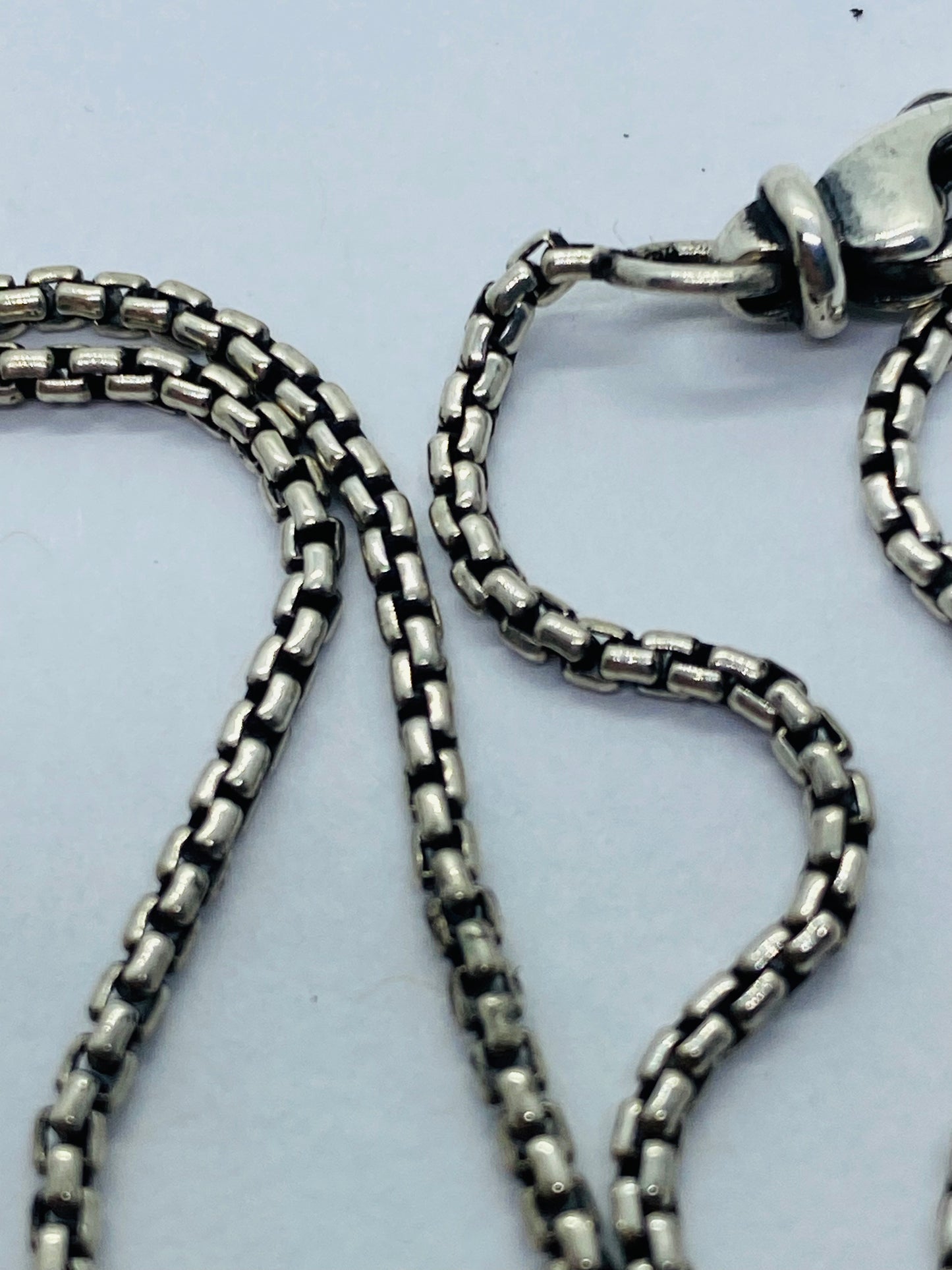 David Yurman Sterling Silver Amethyst Cookie Necklace 16.5”