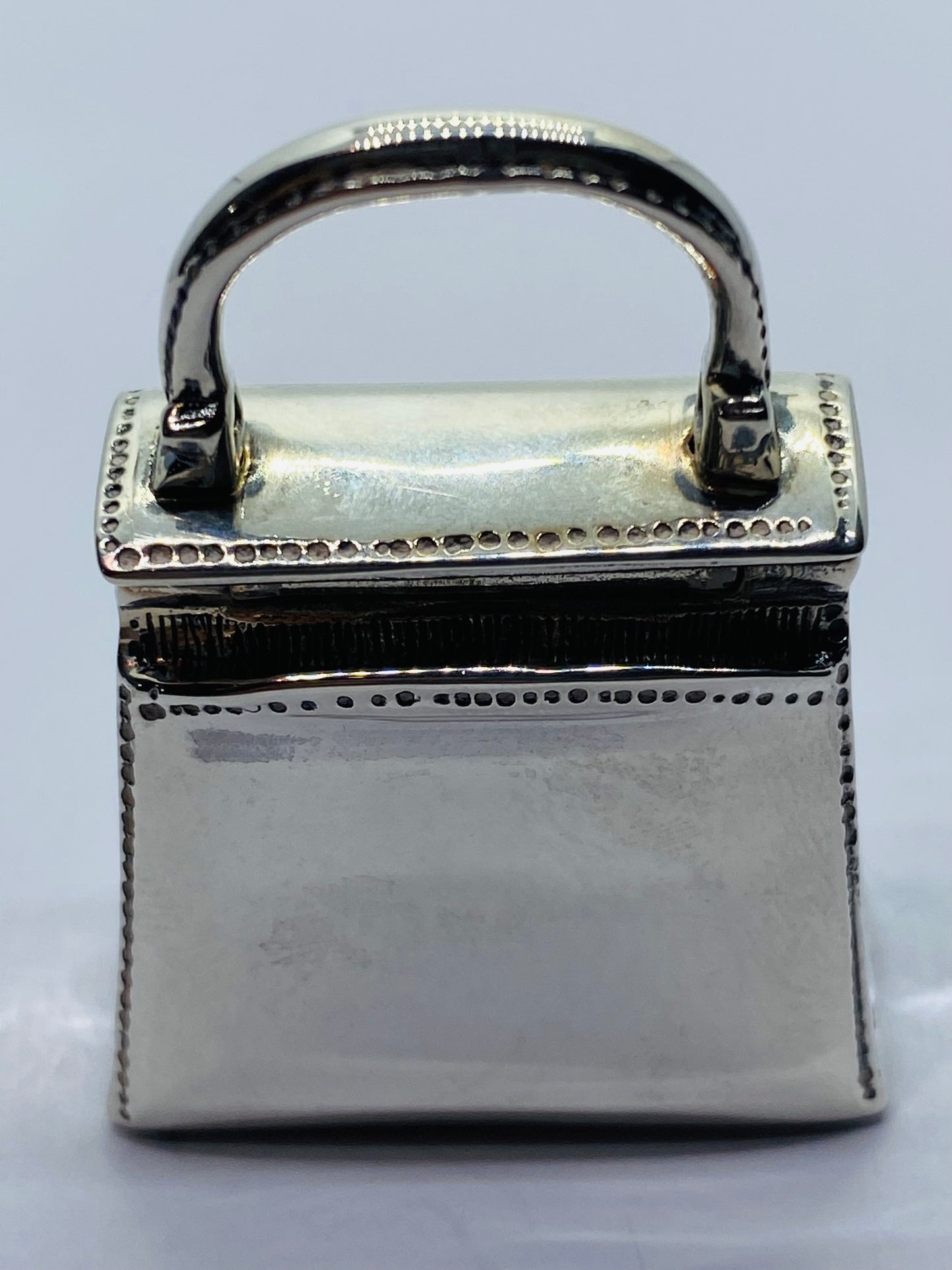 Tiffany & Co RARE Silver Purse Handbag Pill Box Case Container Pendant Box Pouch