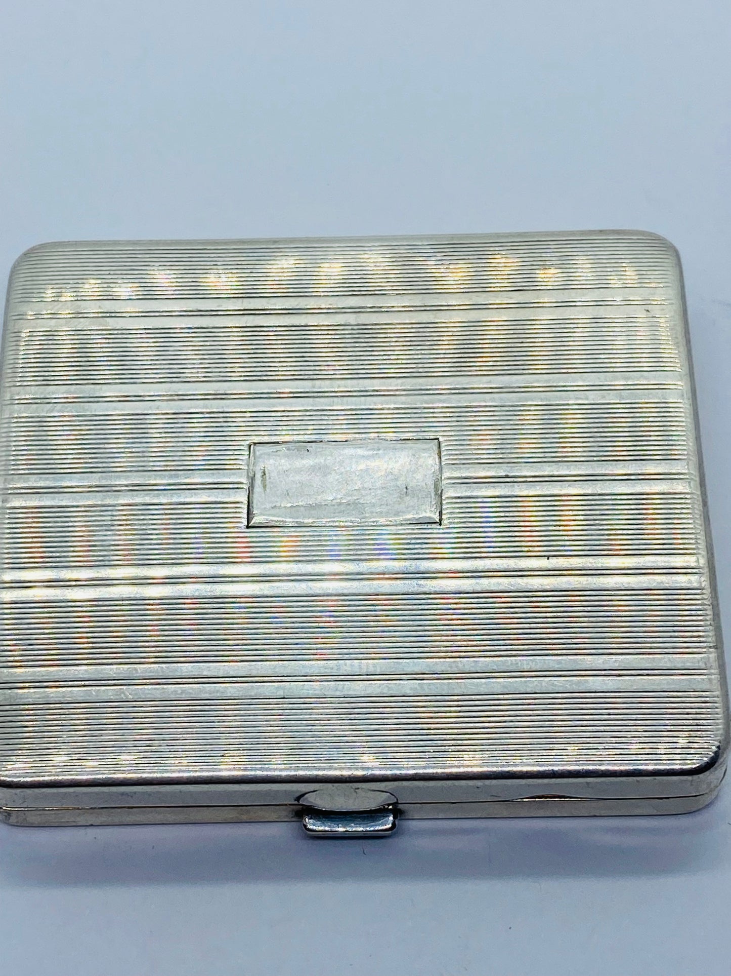 Tiffany & Co Vintage Sterling Silver Compact Makeup Powder Case 2 X 1 6/8” Rare