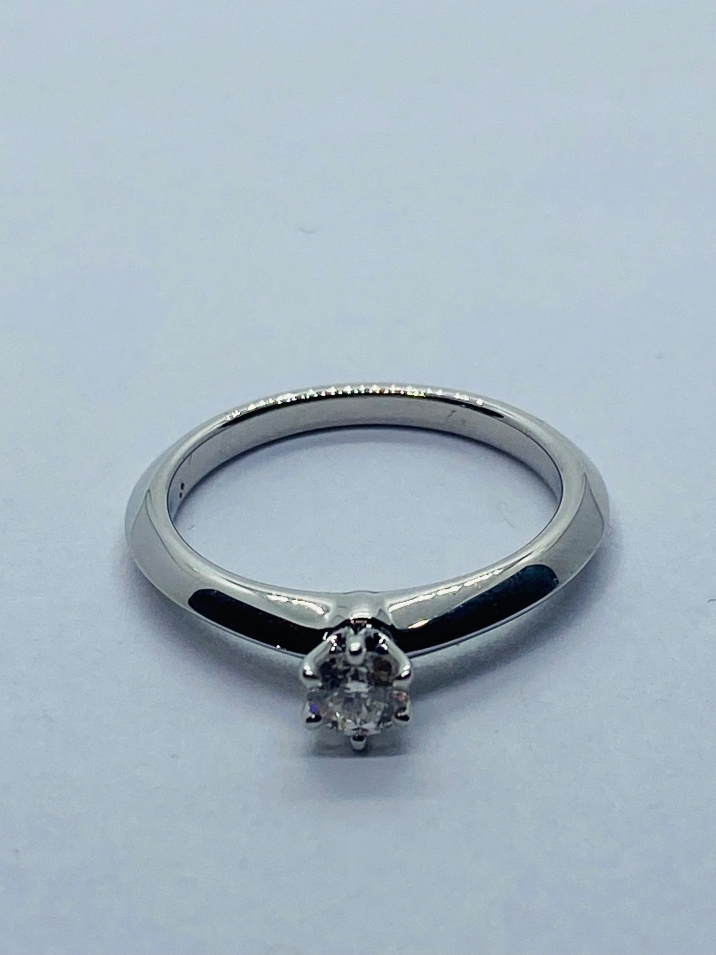 Tiffany & Co. 0.20 CT Diamond Platinum Solitaire Engagement Ring BOX!
