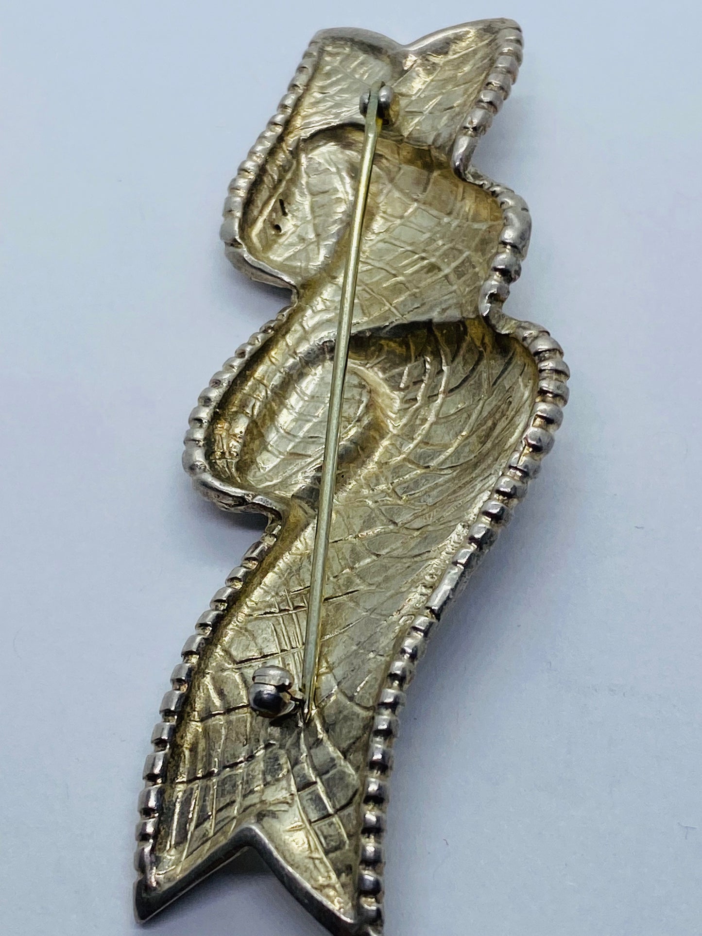 Tiffany & Co Designer Angela Cummings Ribbon Brooch Sterling Pin Vintage HUGE 3”