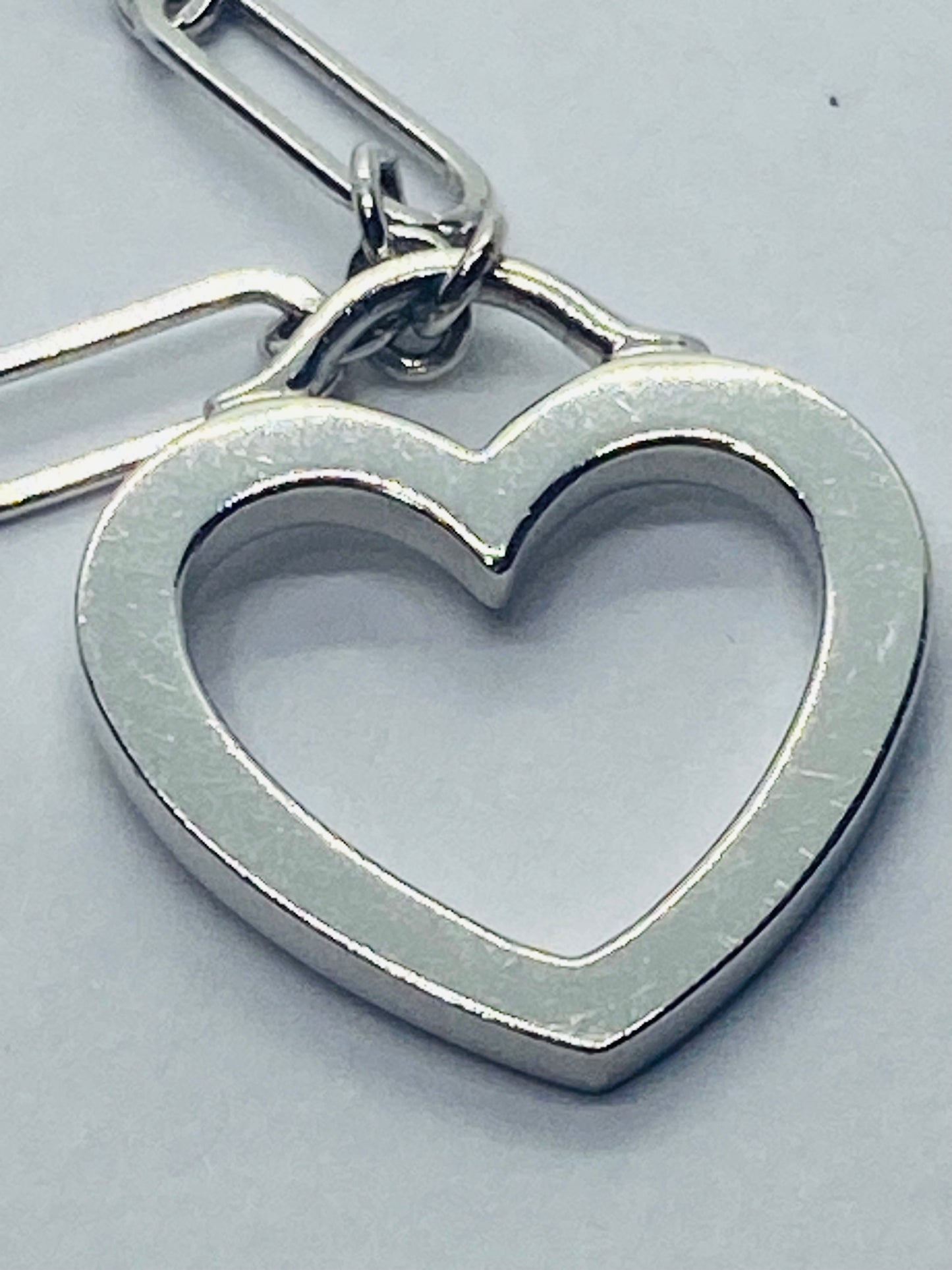 Tiffany & Co. 18K 750 White Gold Triple Sentimental Heart Pendant Necklace