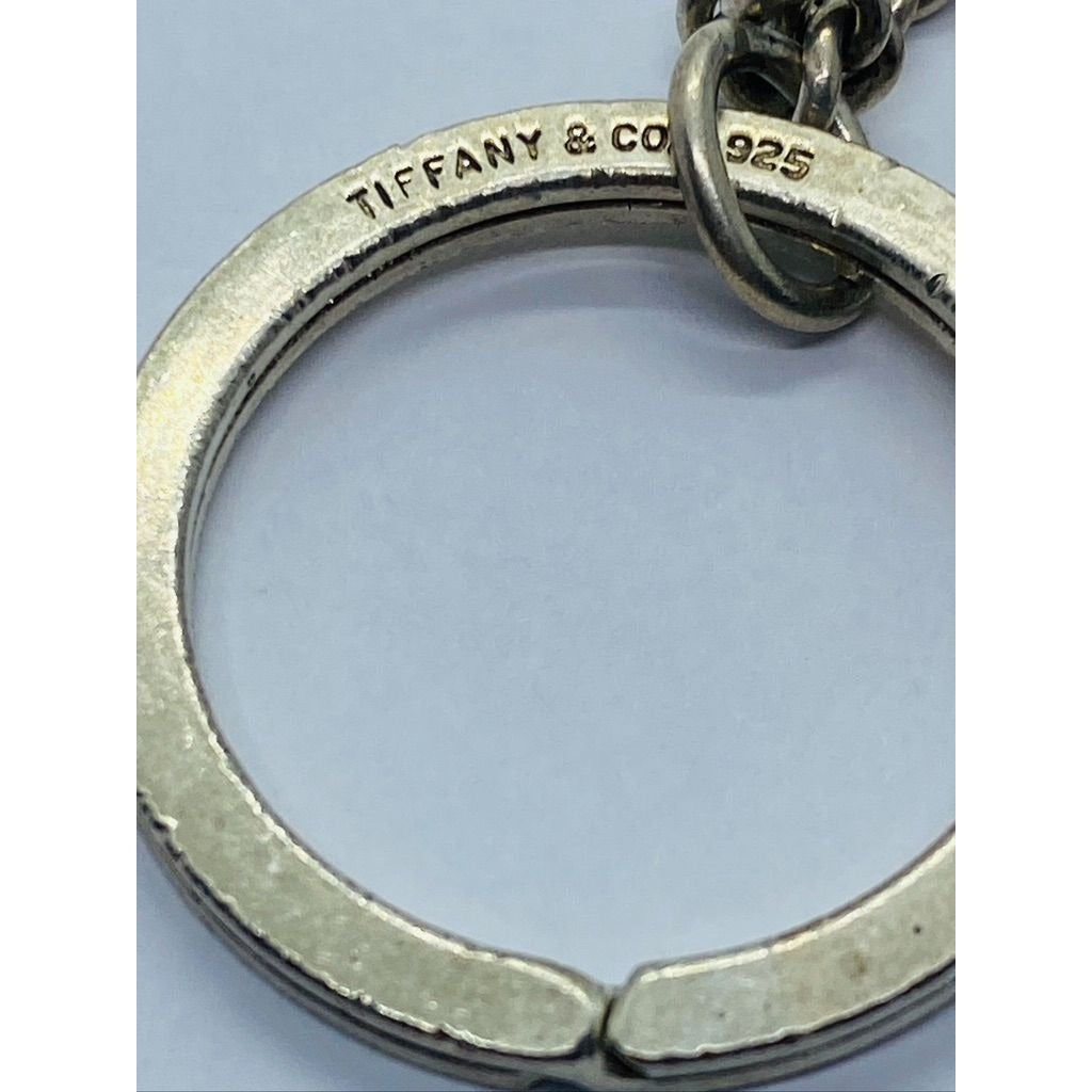 TIFFANY & Co Sterling Silver 925 Nautical Boat Flag Enamel Keychain  READ