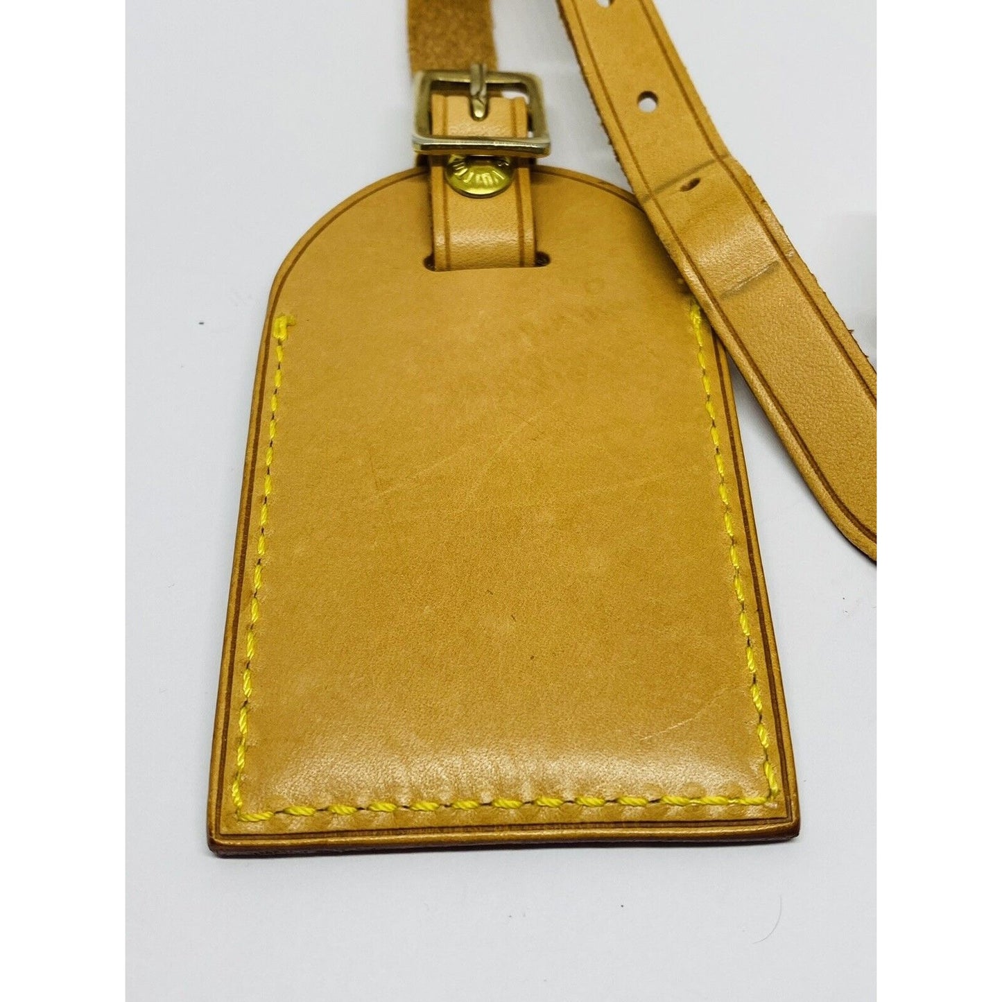 100% Authentic Louis Vuitton Luggage Bag Tag w/ Strap Large 1 Set
