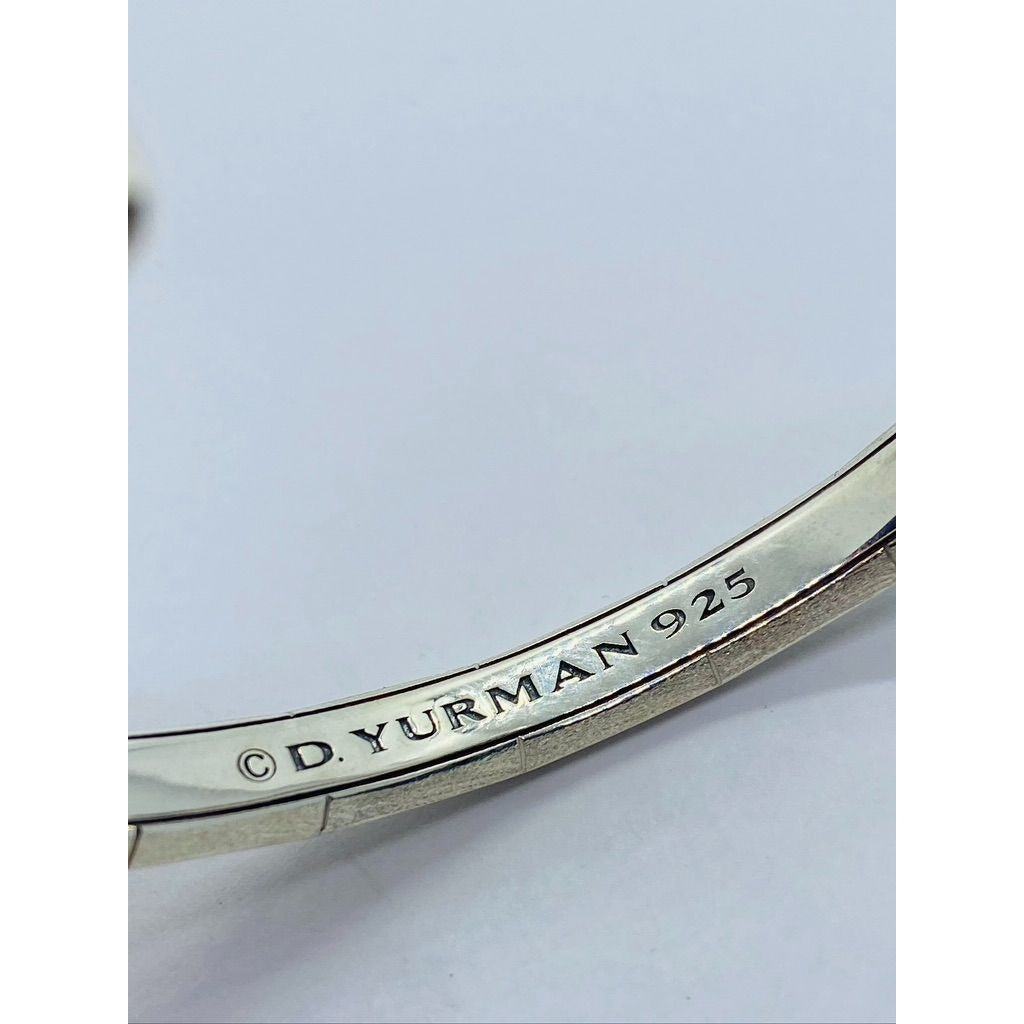 David Yurman Stax Collection Sterling Silver Faceted Cuff Bracelet