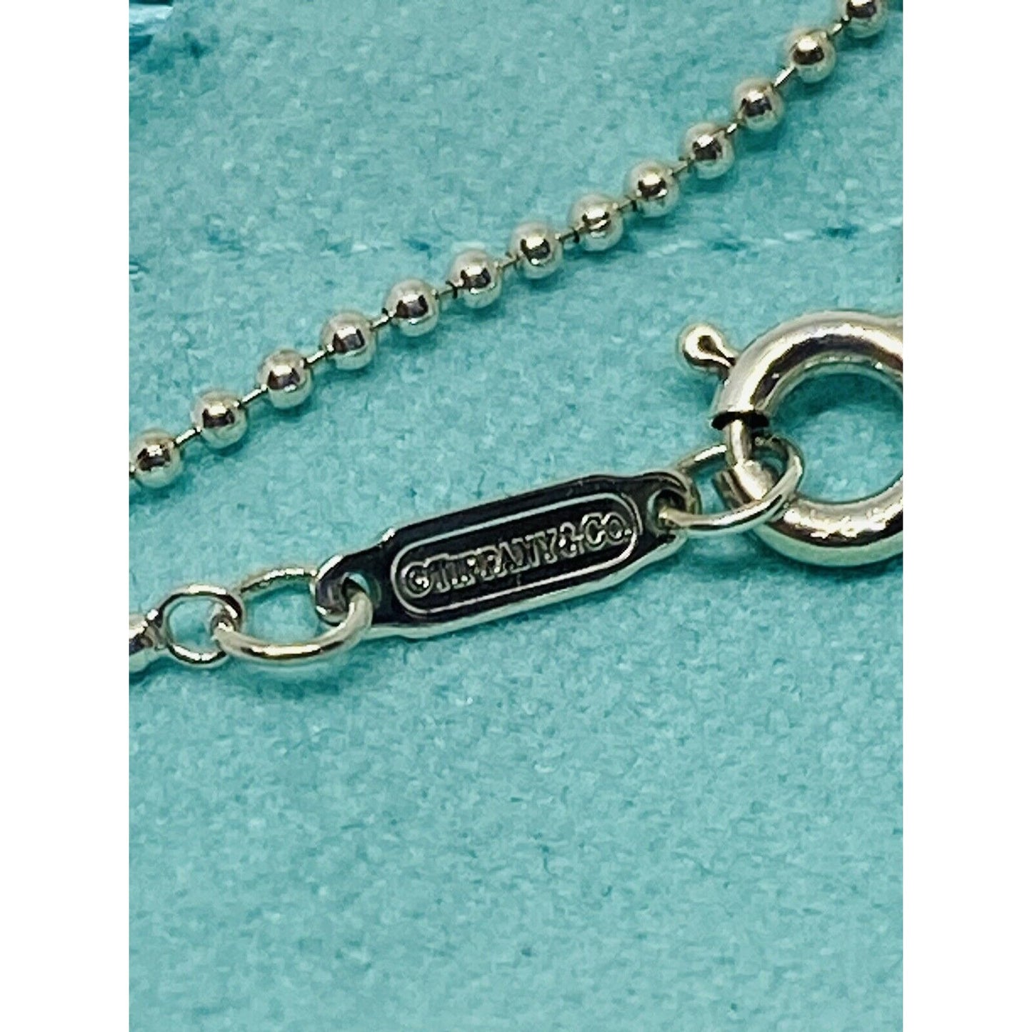 Tiffany & Co. RARE NY Twisted Heart Italy Sterling Silver Pendant Necklace BEAD