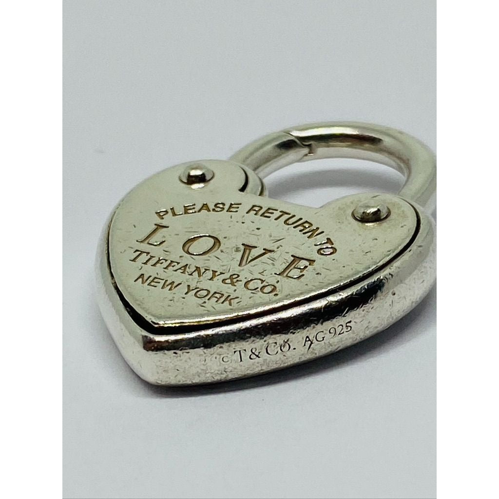 Tiffany & Co. Sterling Silver 'Return To Tiffany LOVE Heart Padlock Pendant
