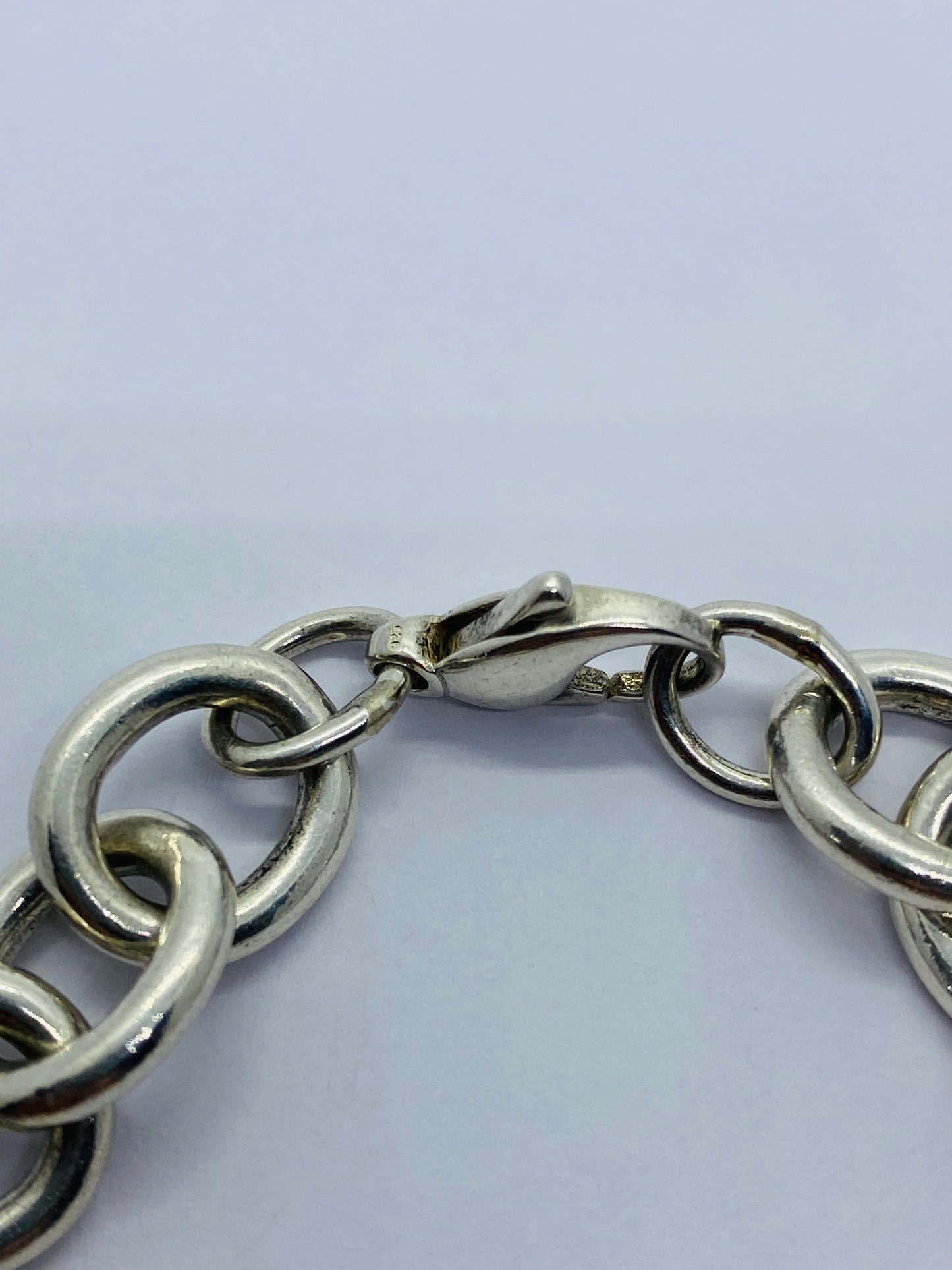 AUTHENTIC TIFFANY & CO INFINITY LINK BRACELET STERLING SILVER 925 CHUNKY Pouch