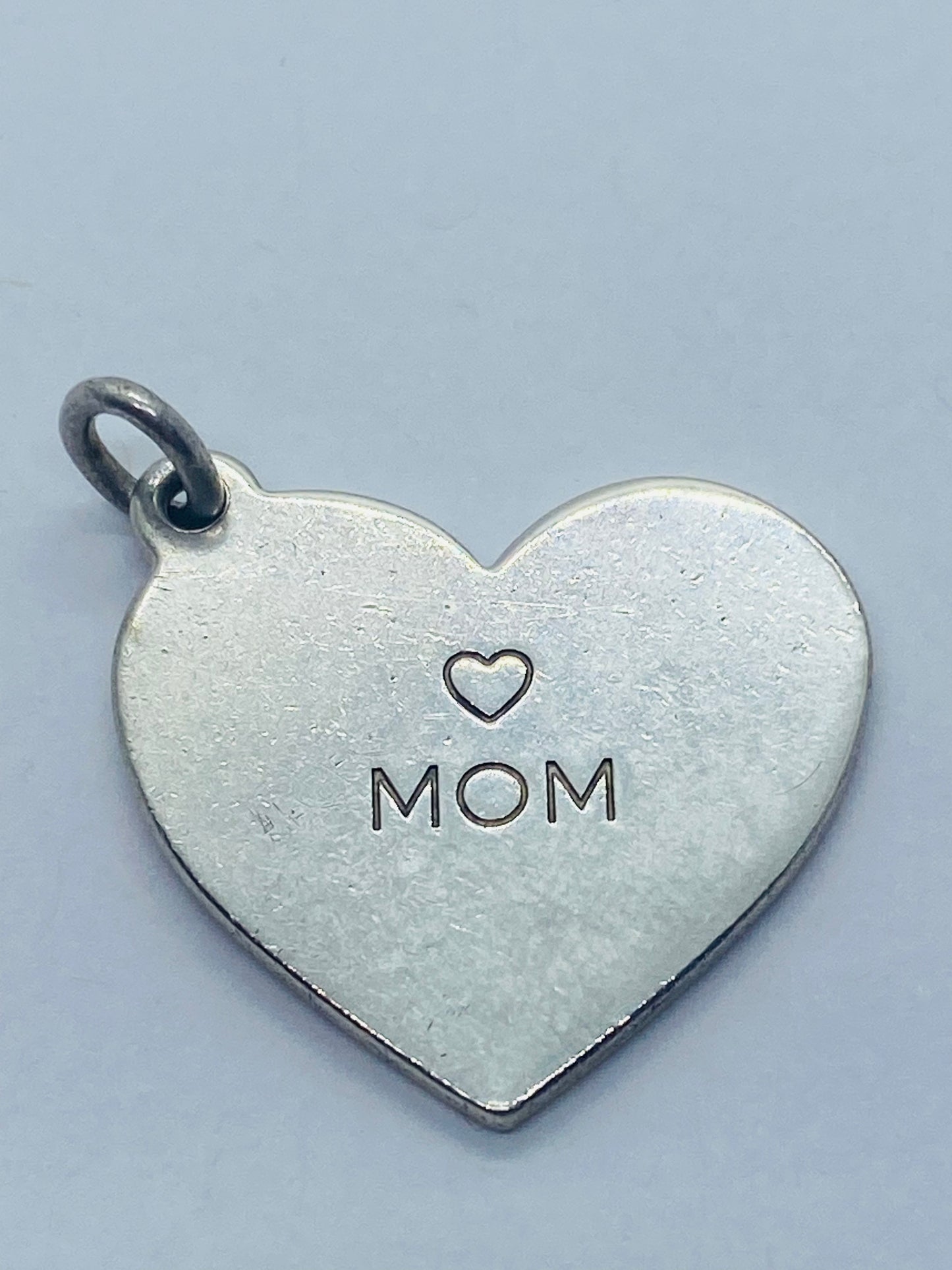 Tiffany & Co. 925 Silver Love MOM Heart Charm