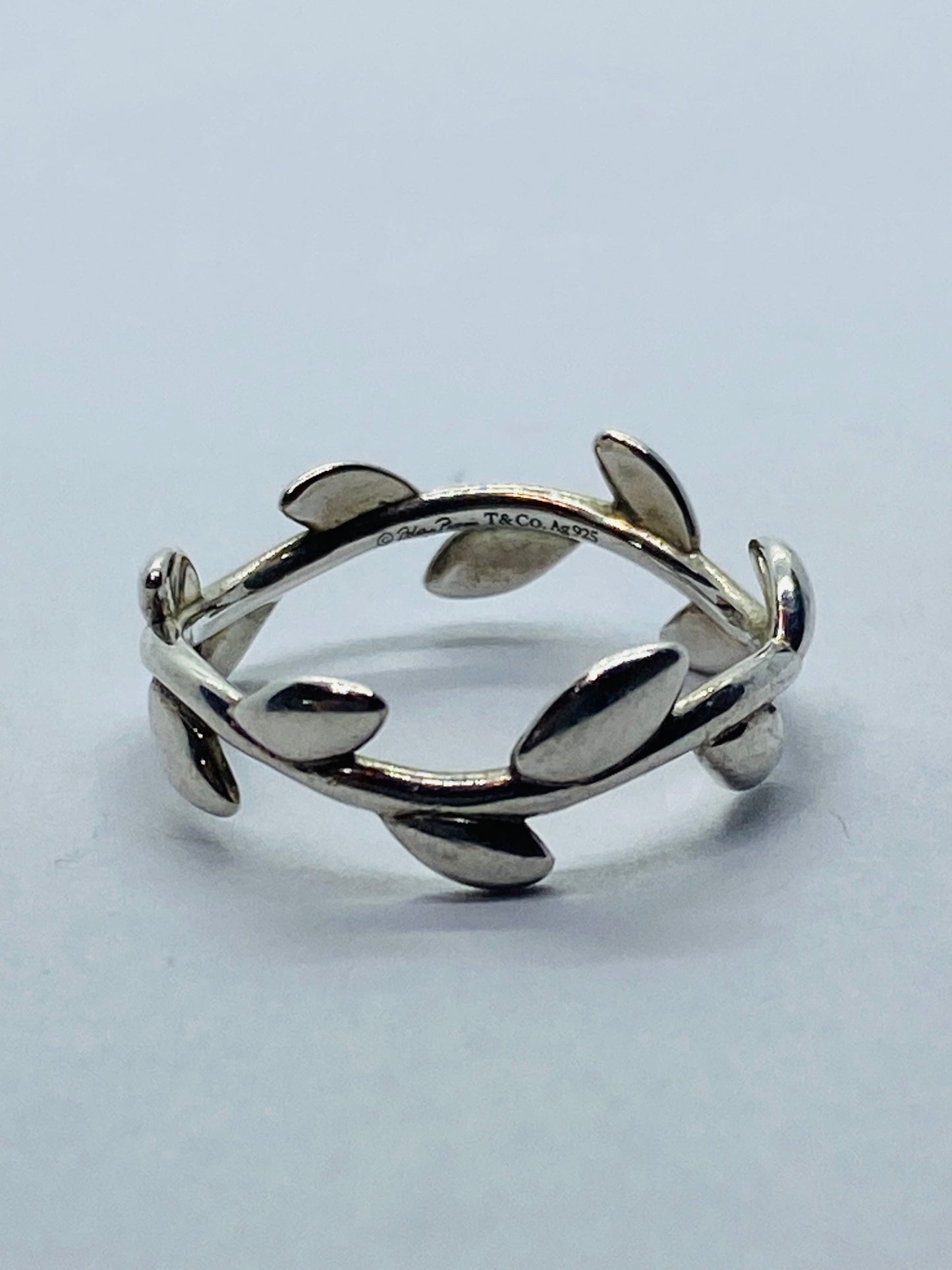 Beautiful TIFFANY & CO. PALOMA PICASSO Sterling Olive Leaf Ring, Size 5