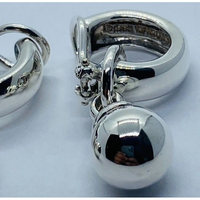 Tiffany & Co Fascination Dangle Sterling Silver 925 Clip On Earrings