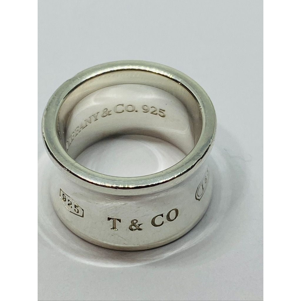 Tiffany & Co. Sterling Silver 1837 Wide Band Ring Size 4.75