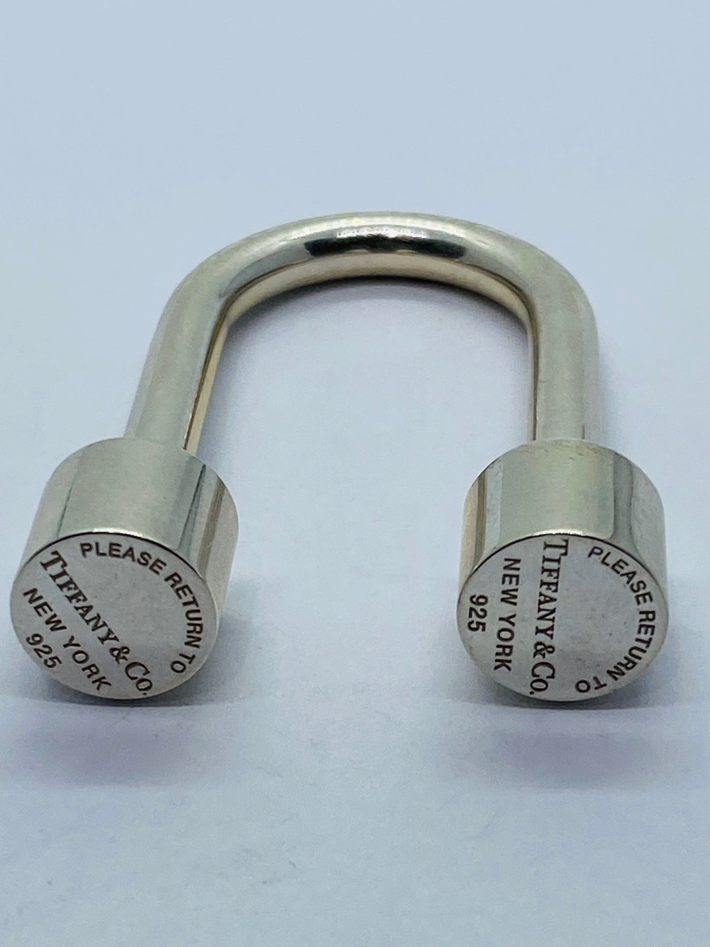 TIFFANY & CO. STERLING SILVER PLEASE RETURN TO. CIRCLE KEYRING