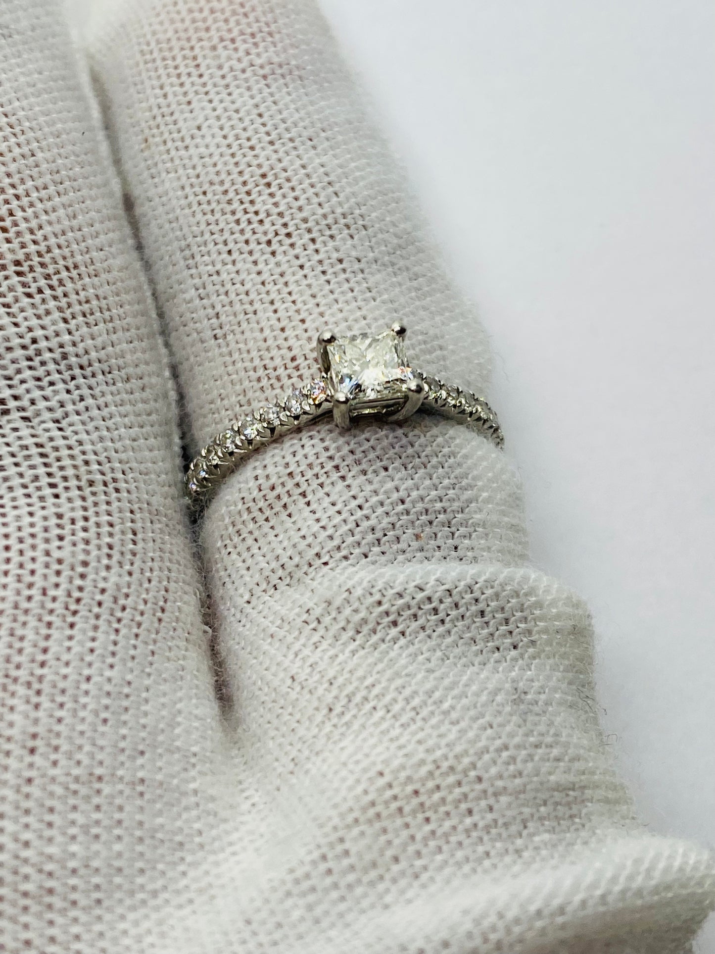 Tiffany & Co. Novo Princes Diamond Engagement Ring  Platinum