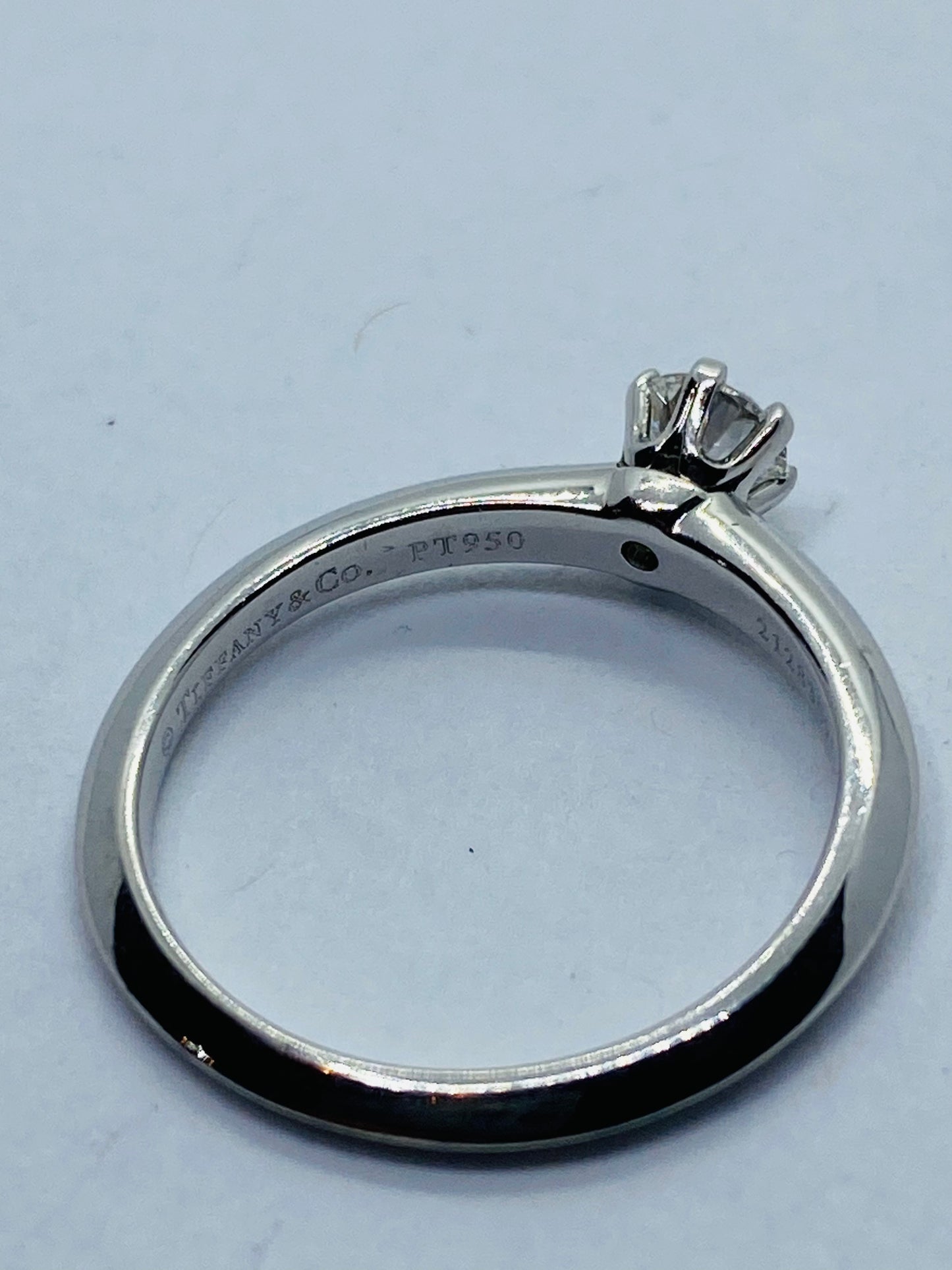 Tiffany & Co. 0.24 CT Diamond Platinum Solitaire Engagement Ring BOX!