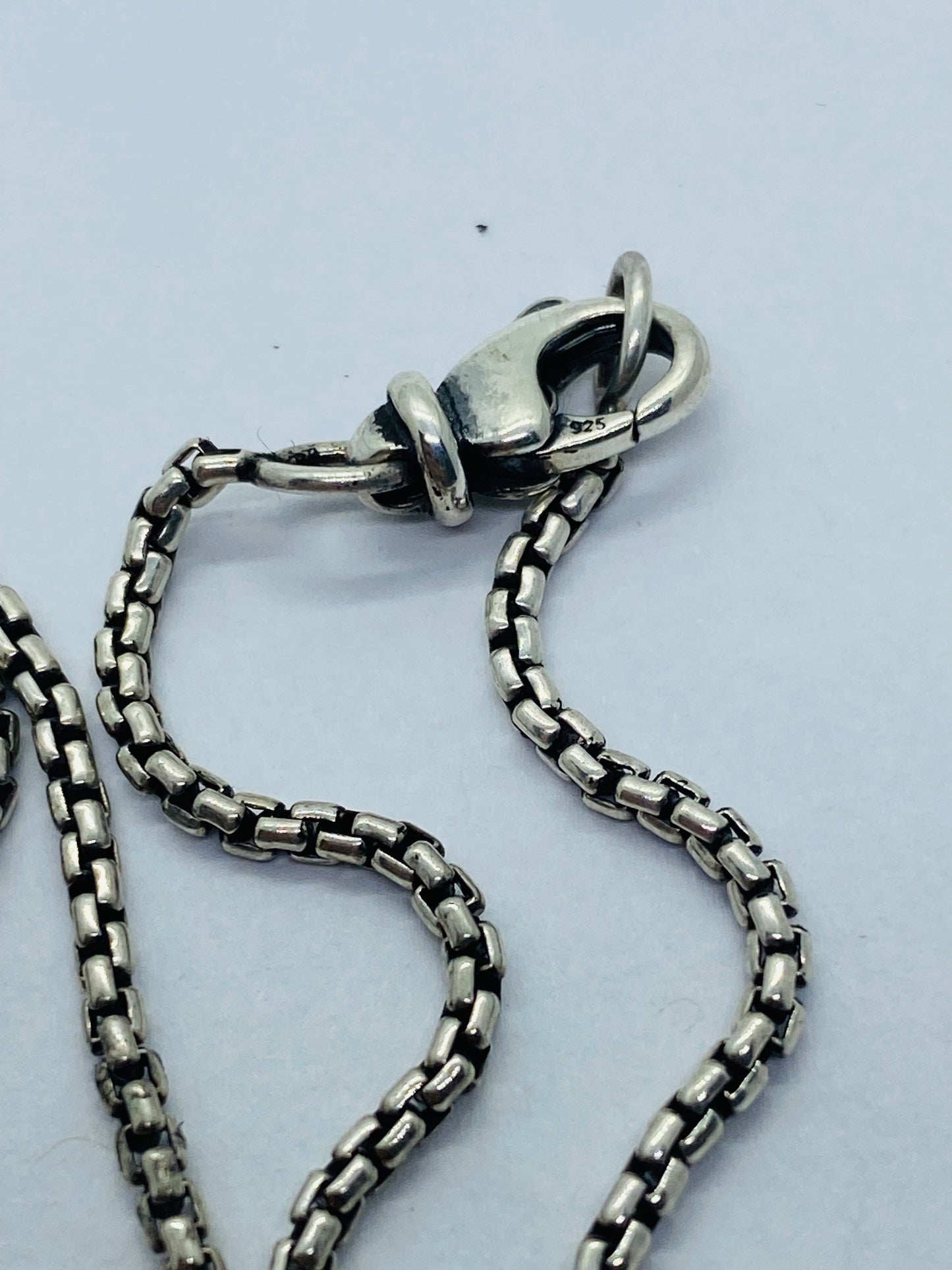 David Yurman Sterling Silver Amethyst Cookie Necklace 16.5”