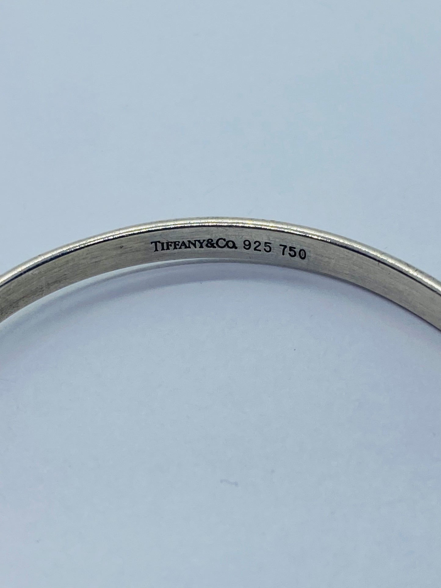 Authentic Tiffany & Co. 18K 750 Yellow Gold Circle Center Sterling Bracelet 7”