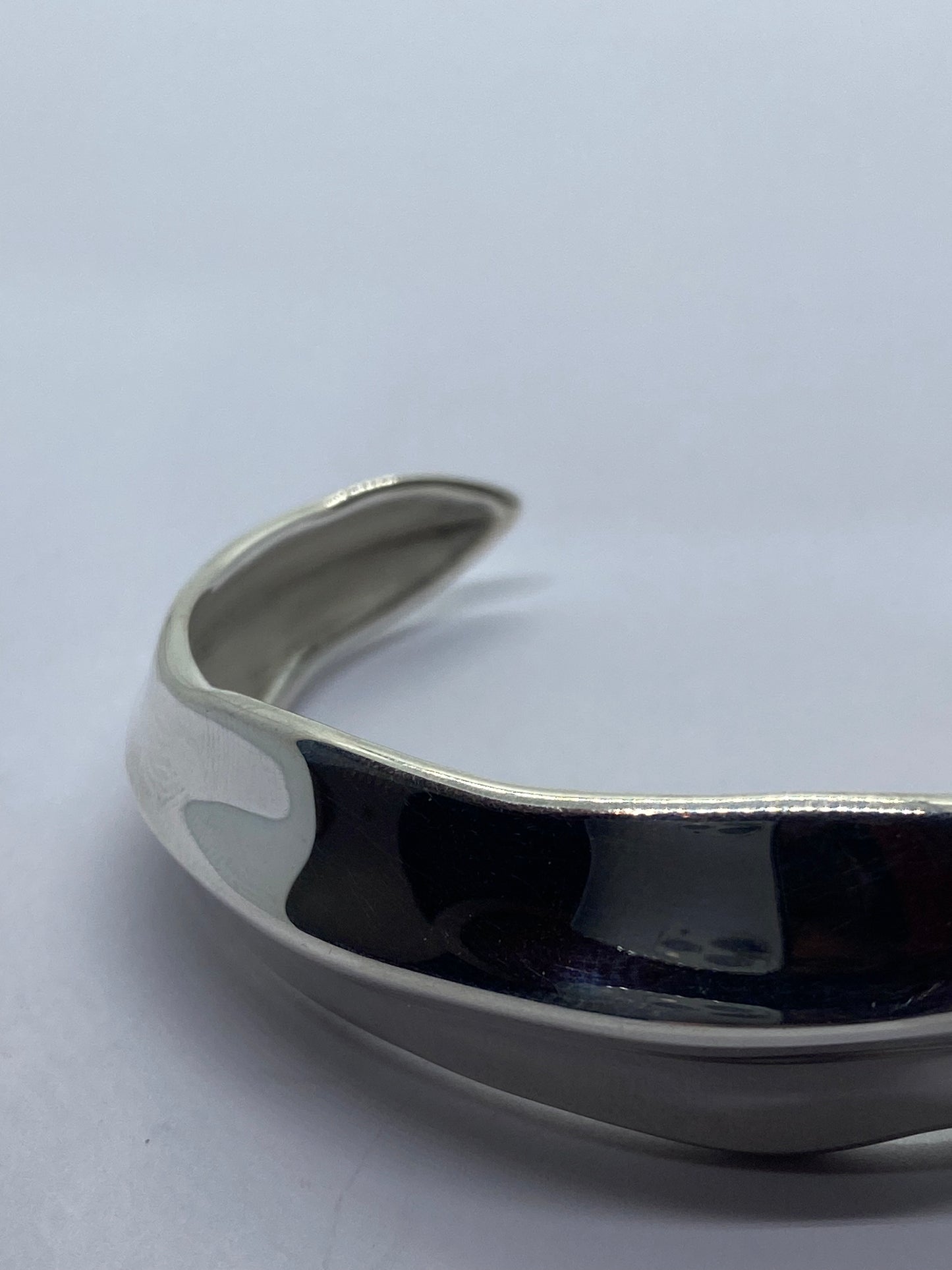 Tiffany & Co. Sterling Silver Nature Leaf Cuff Bangle Bracelet 925 6”