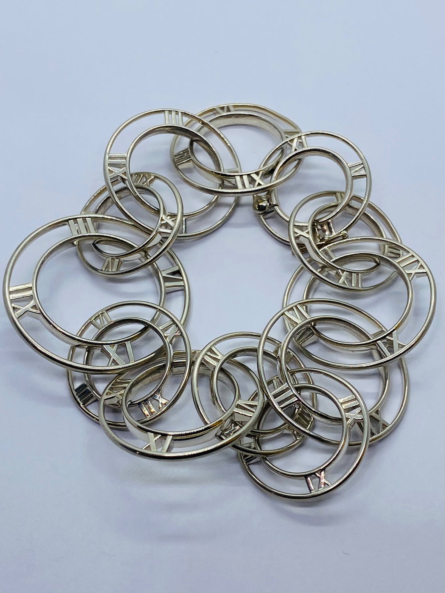 Tiffany Co. ATLAS Link Bracelet 7” Mint Condition 925 Sterling Silver