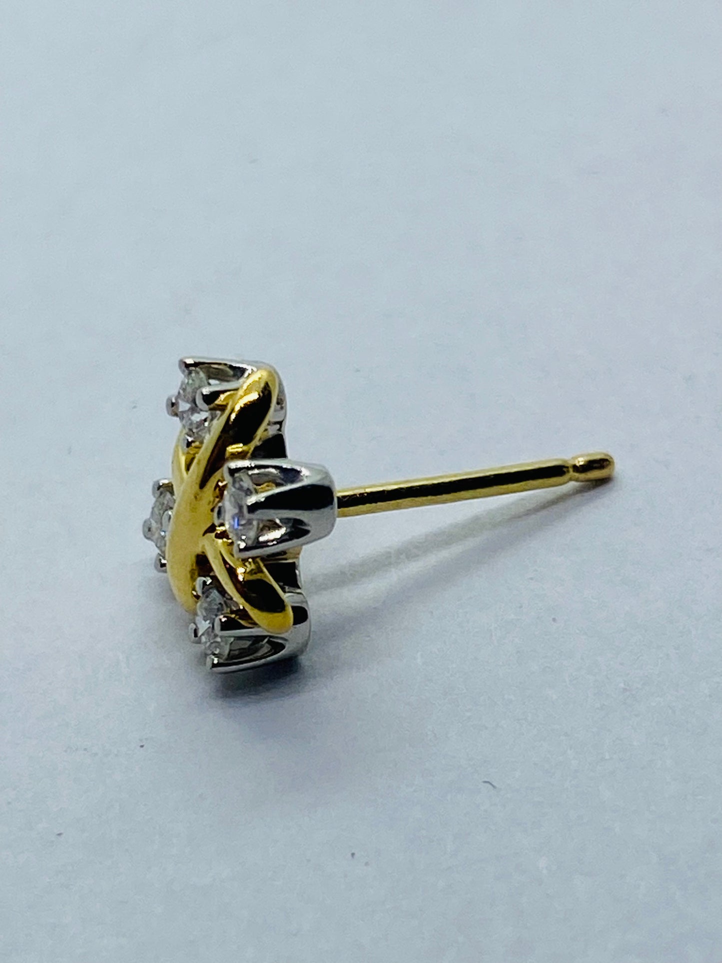 Tiffany & Co Schlumberger Lynn Diamond Earrings Gold and Platinum $3.750 READ!