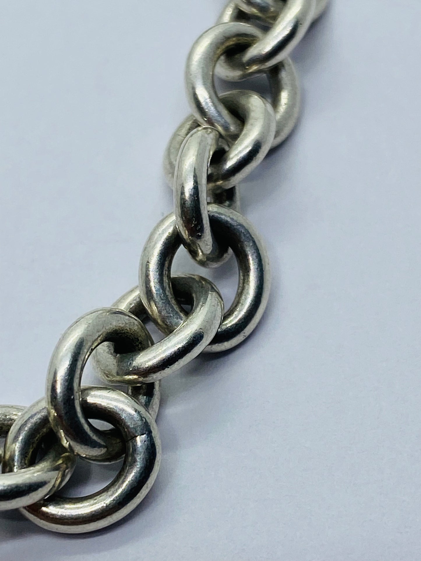 Tiffany & Co Sterling Silver Letter A Alphabet Initial Padlock Bracelet 8”