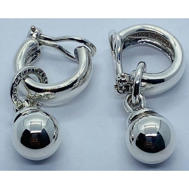 Tiffany & Co Fascination Dangle Sterling Silver 925 Clip On Earrings